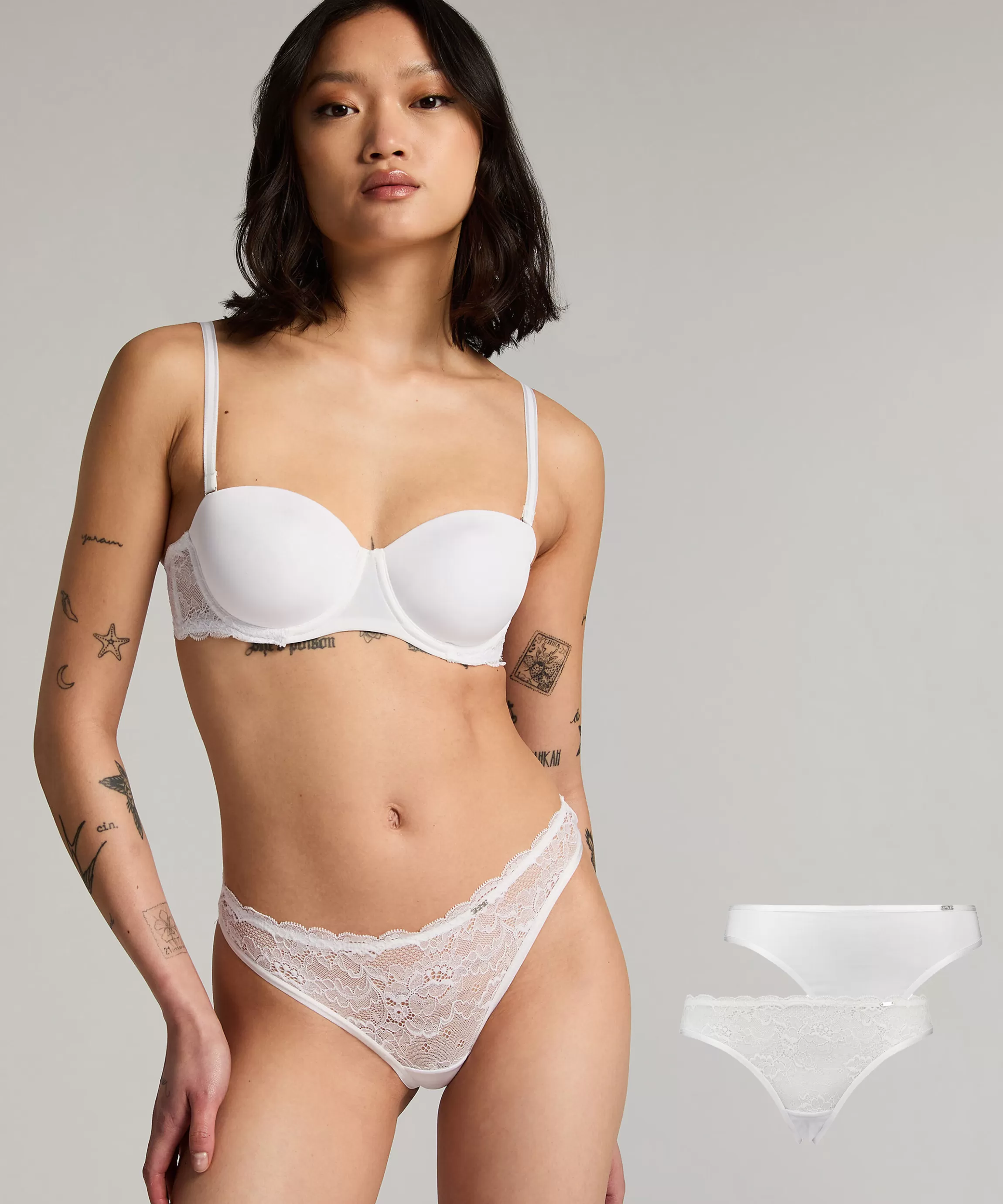 Hunkemöller Strings & Boxerstrings*2-Pack Strings Angie Wit