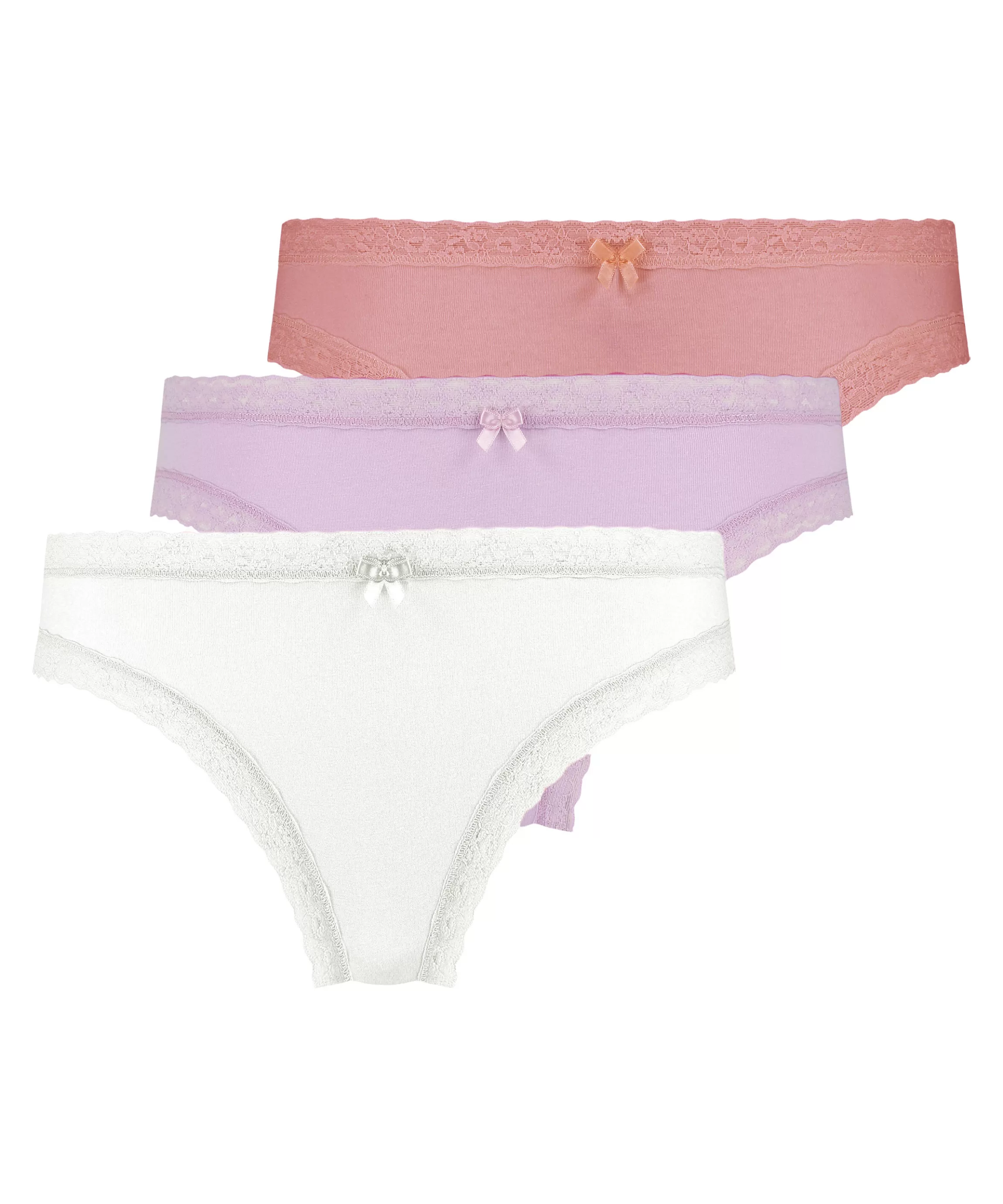 Hunkemöller Katoenen Slips*3-Pack Slip Classics Wit