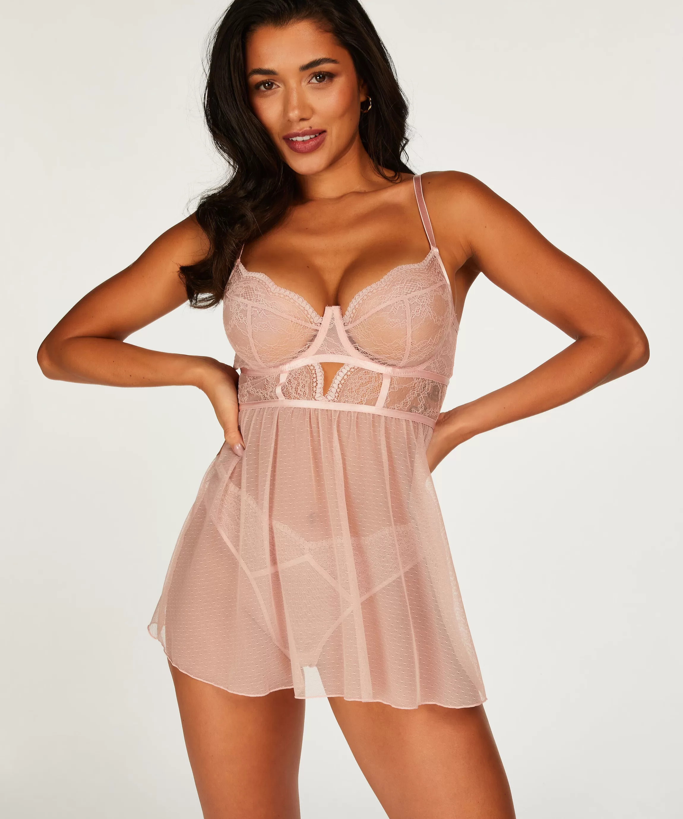 Hunkemöller Slipdresses & Babydolls*Babydoll Isabelle Roze
