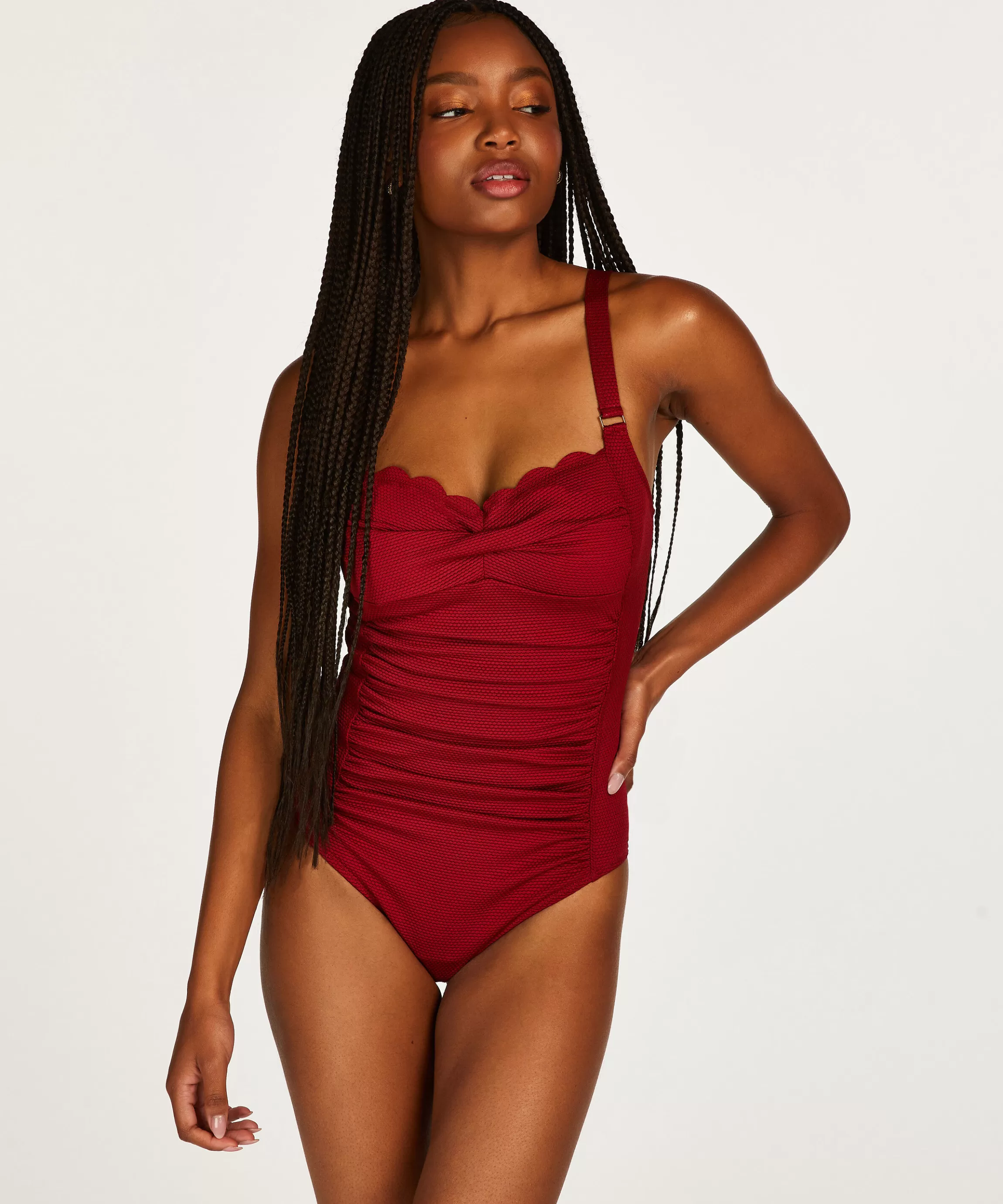 Hunkemöller Badpakken*Badpak Scallop Rood