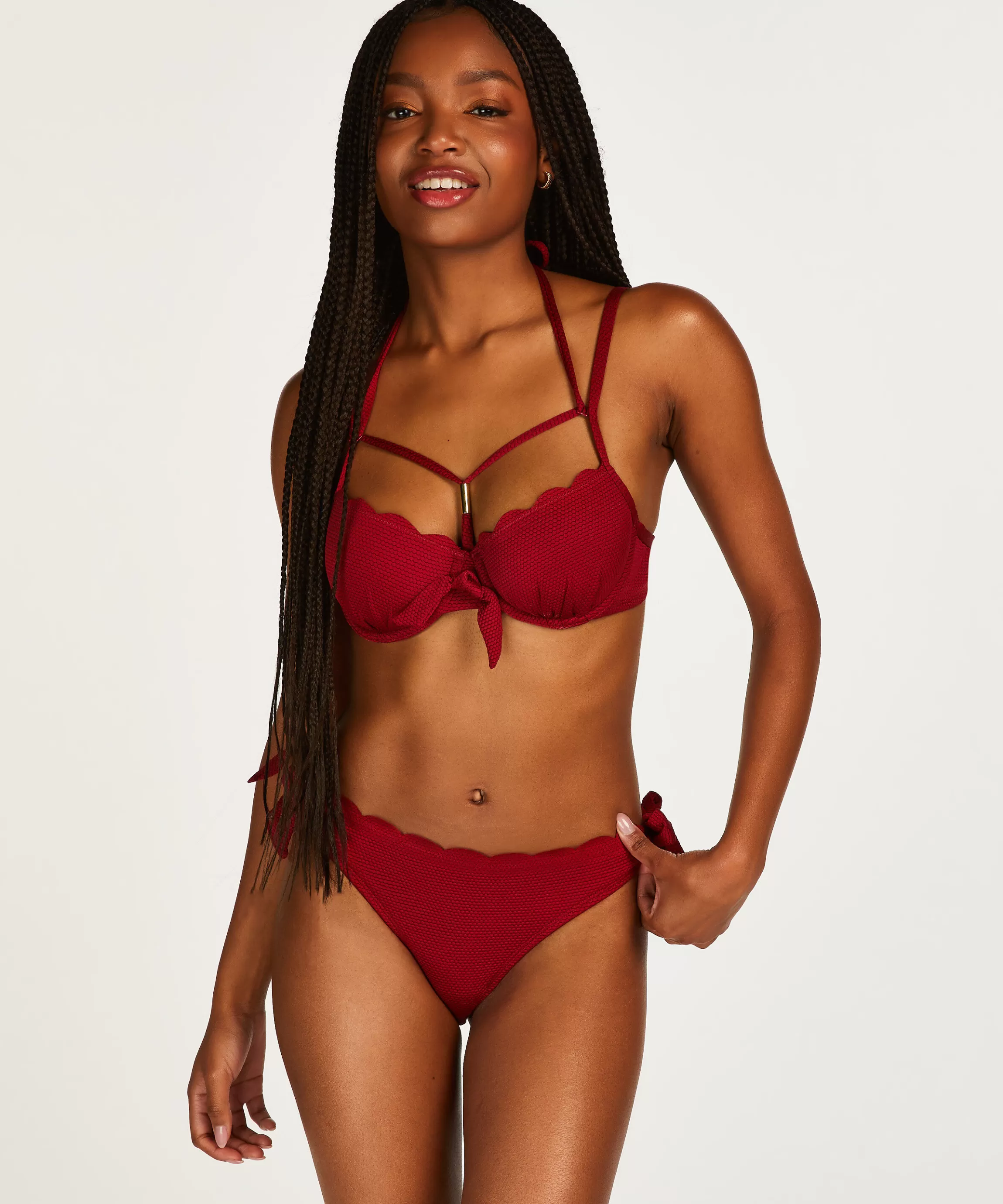Hunkemöller Bikini'S*Bikinibroekje Scallop Rood