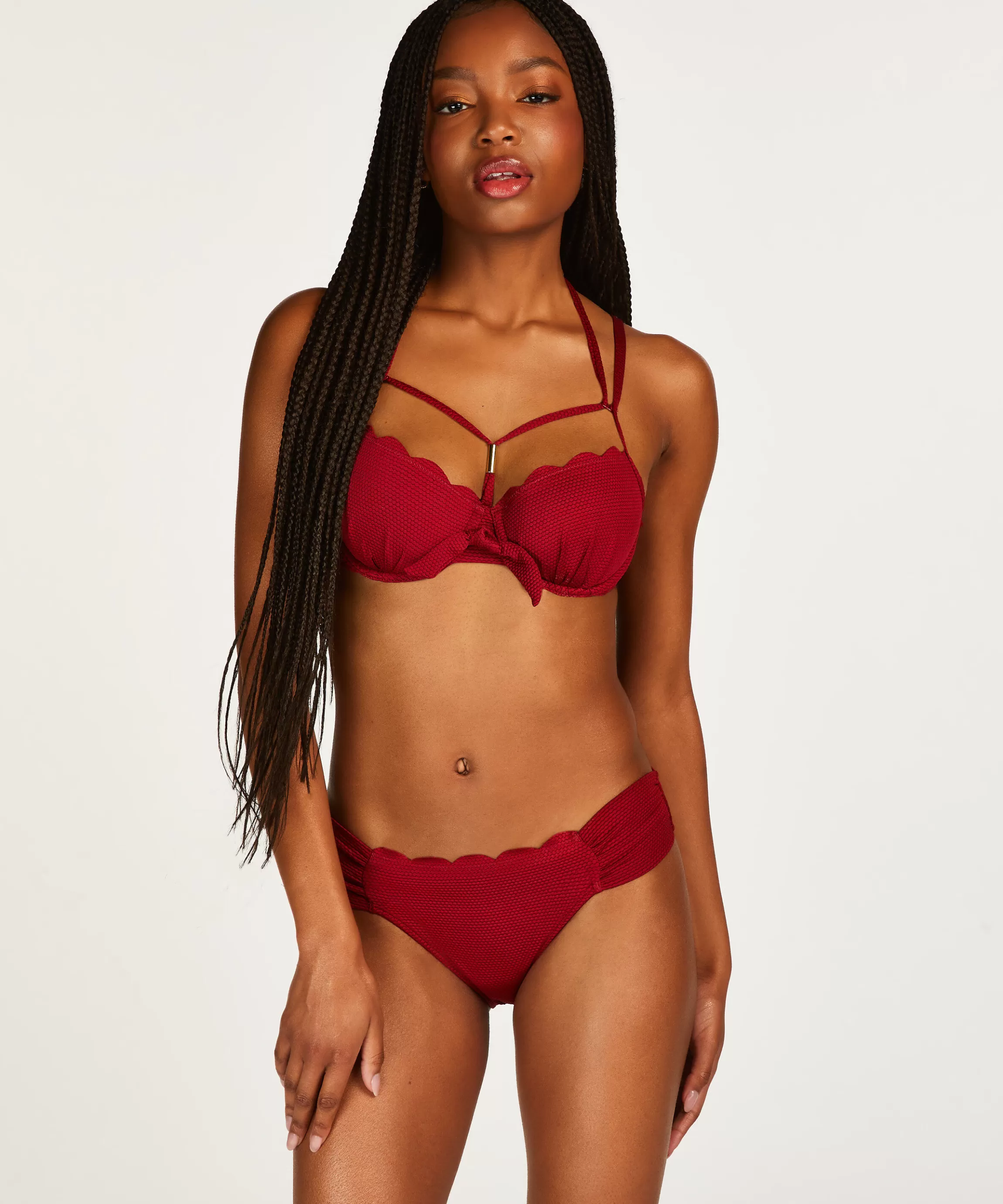 Hunkemöller Bikini'S*Bikinibroekje Scallop Rood
