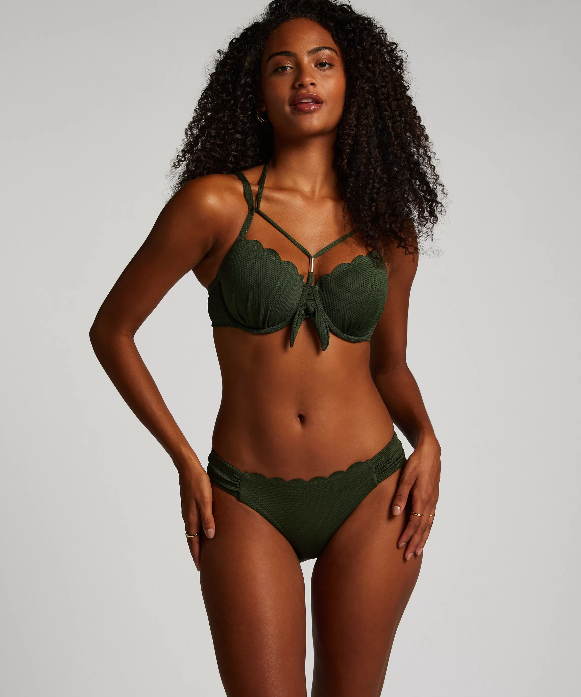 Hunkemöller Bikini'S*Bikinibroekje Scallop Groen