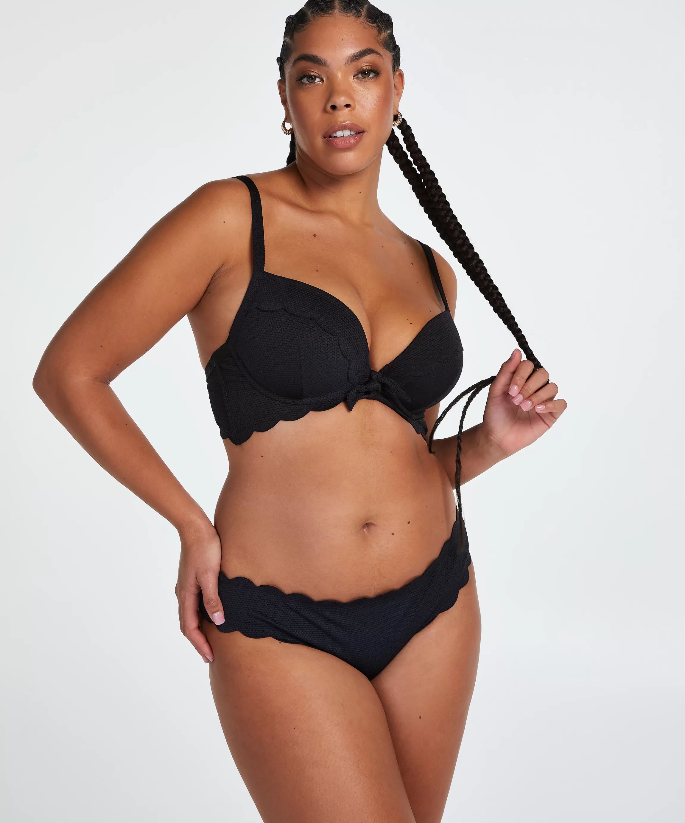 Hunkemöller Bikini'S*Bikinibroekje Scallop Zwart
