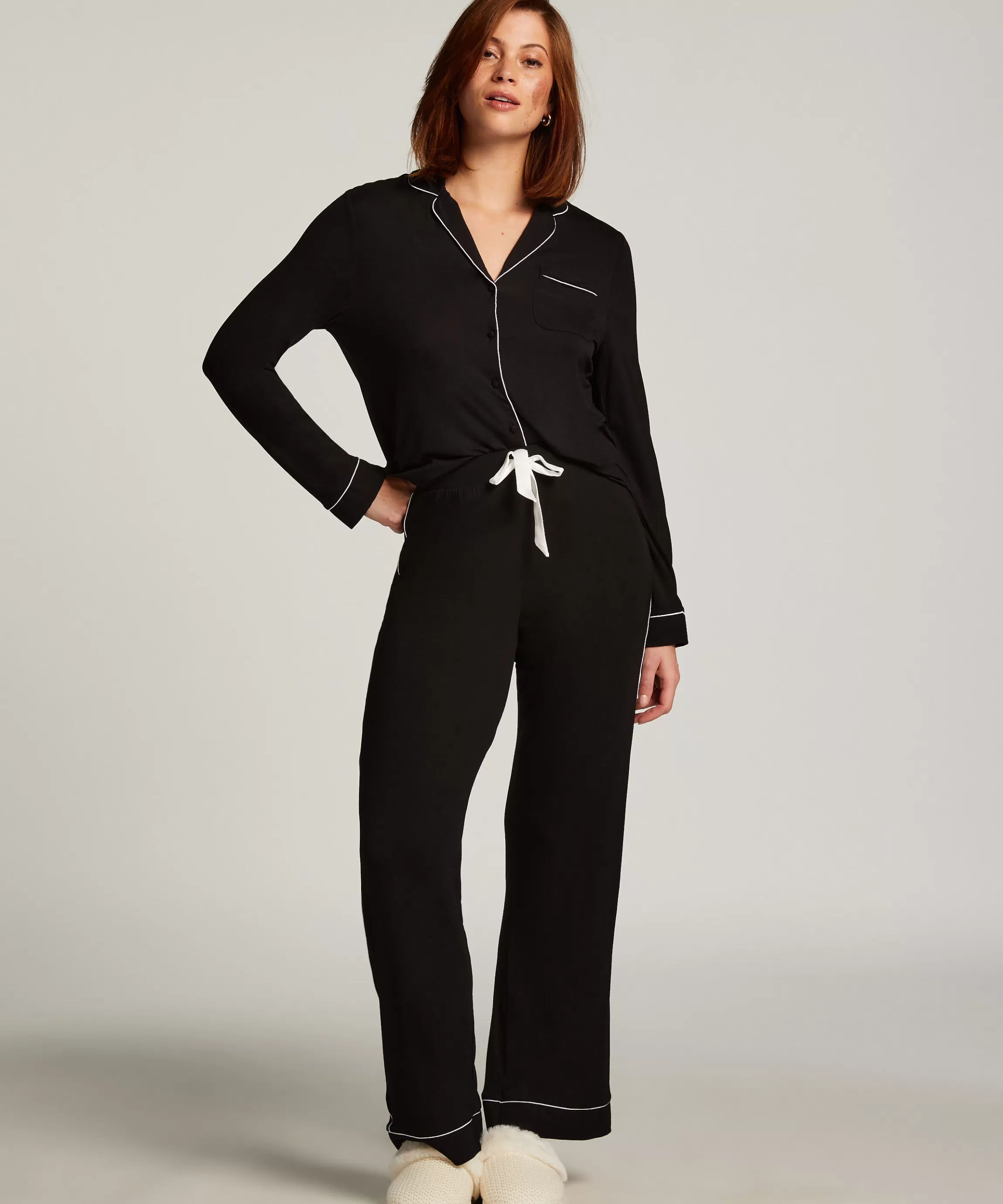 Hunkemöller Pyjama'S*Broek Jersey Essential Zwart