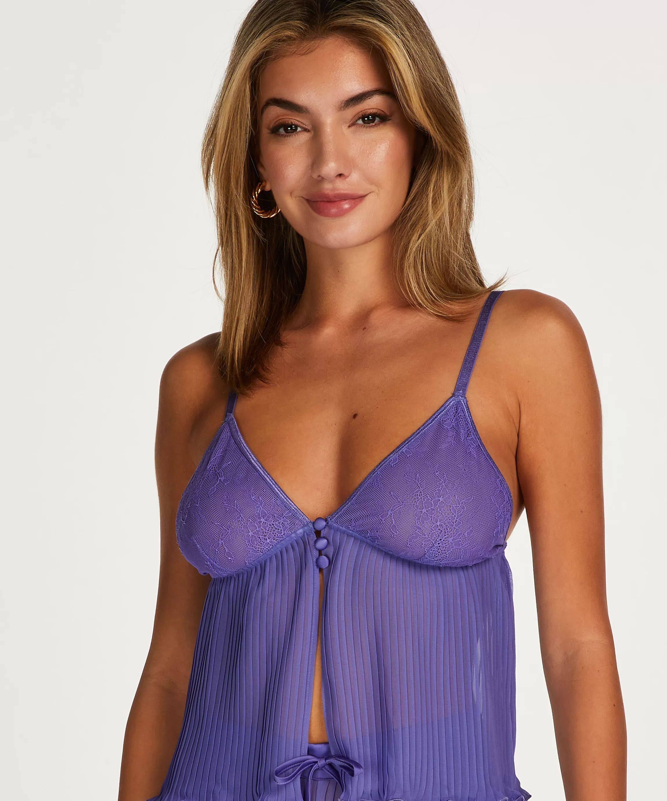 Hunkemöller Pyjama'S*Cami Top Chiffon Amy Paars