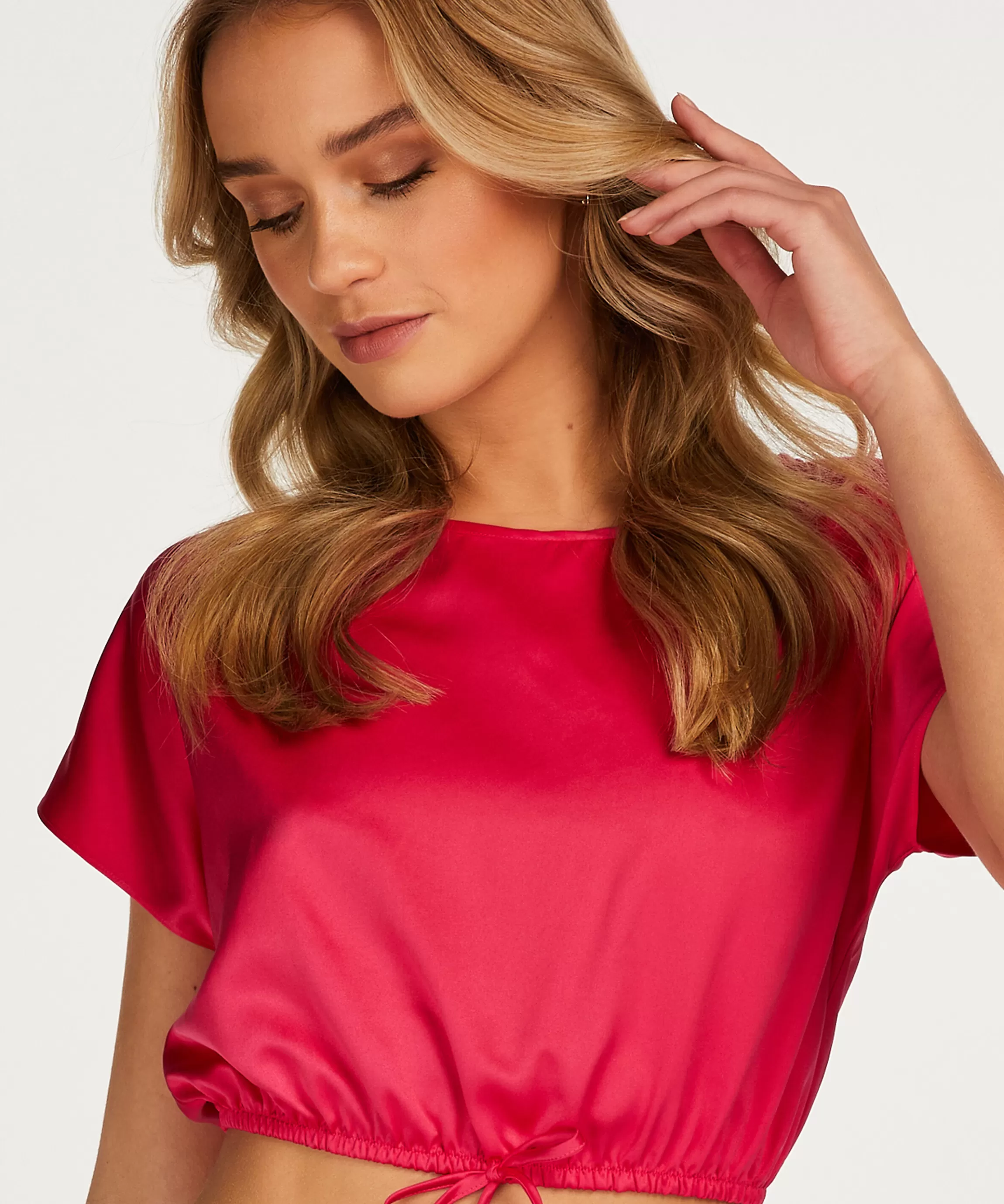 Hunkemöller Pyjama'S*Crop Top Satin Roze