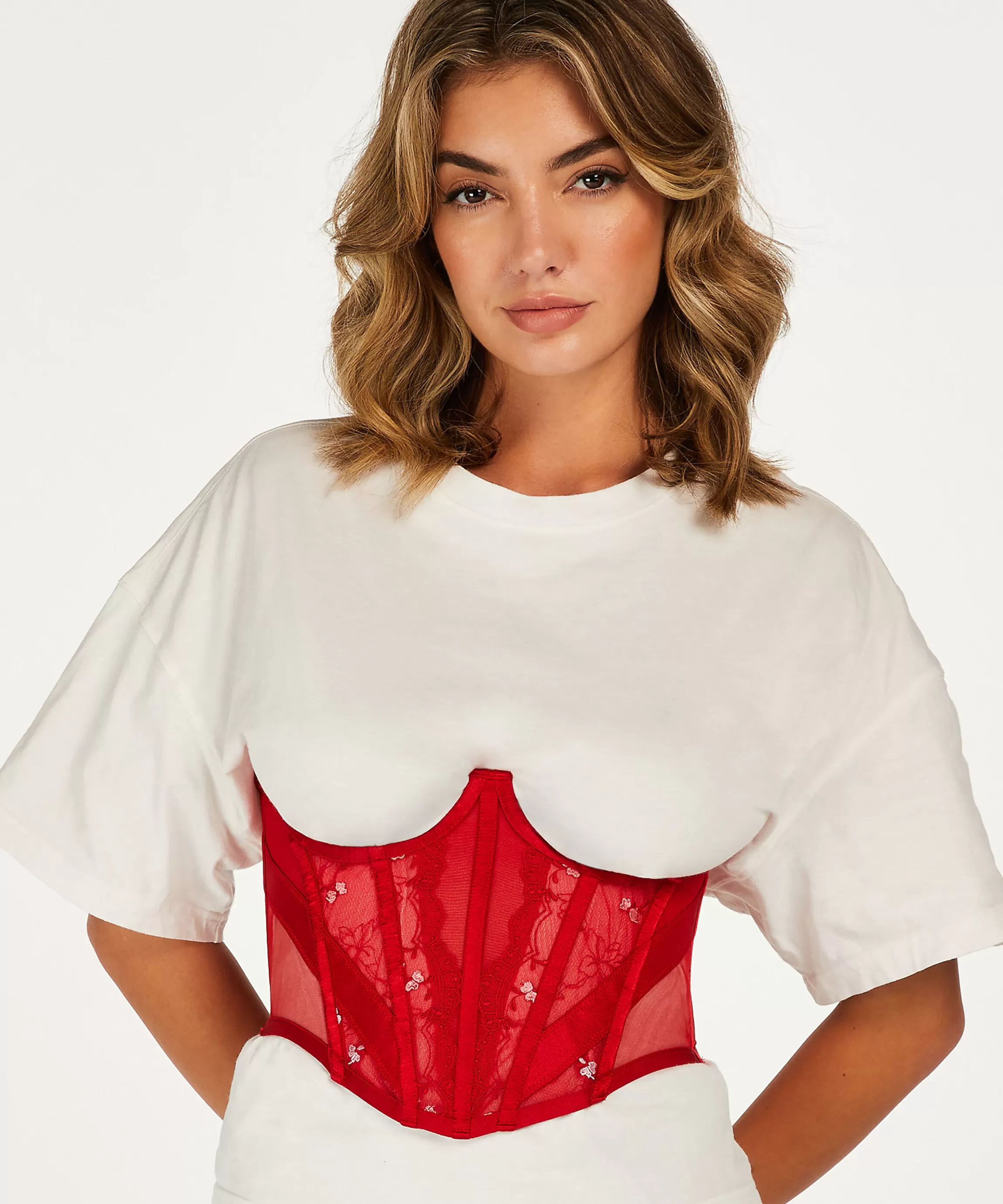 Hunkemöller Bodies*Cuploze Bustier Violet Rood