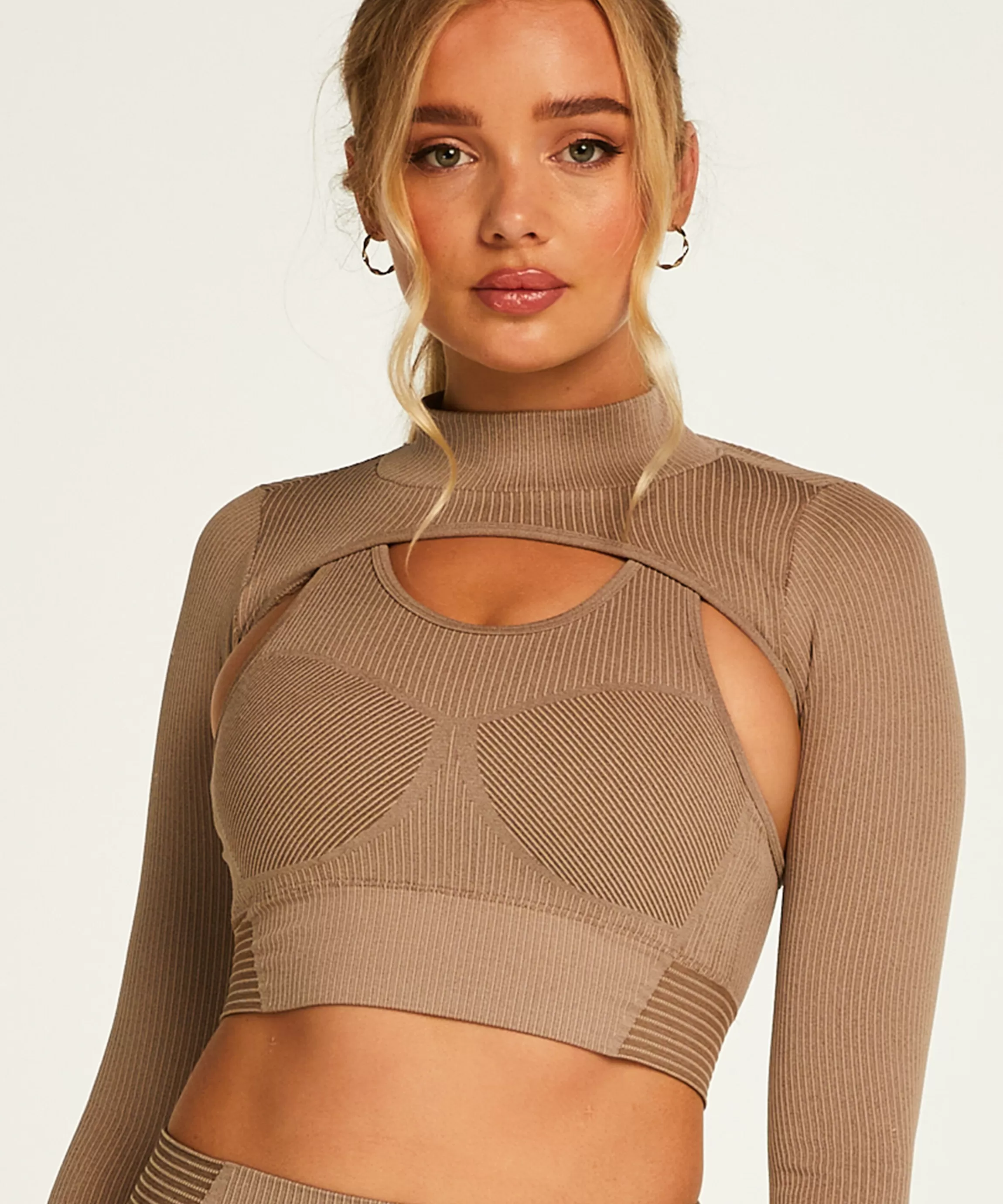 Hunkemöller Sport Tops*Hkmx Crop Top Grijs