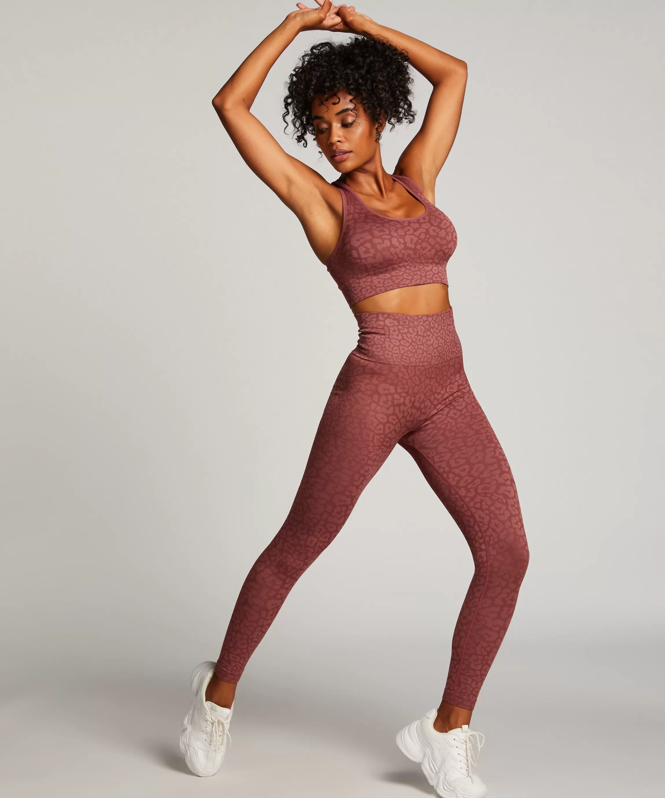 Hunkemöller Voorgevormde Bh'S*Hkmx High Waisted Naadloze Sportlegging Roze