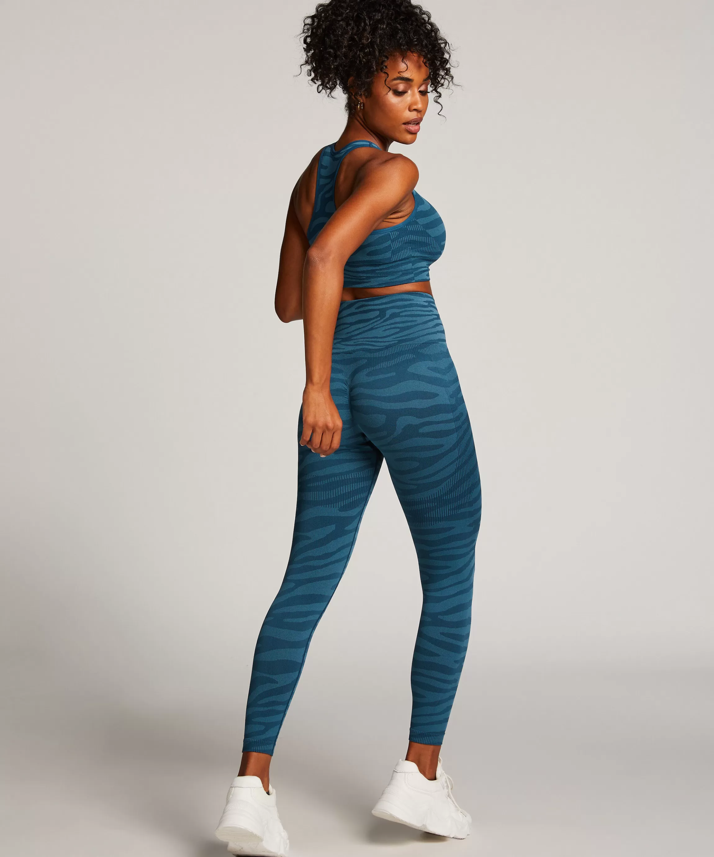 Hunkemöller Voorgevormde Bh'S*Hkmx High Waisted Naadloze Sportlegging Blauw