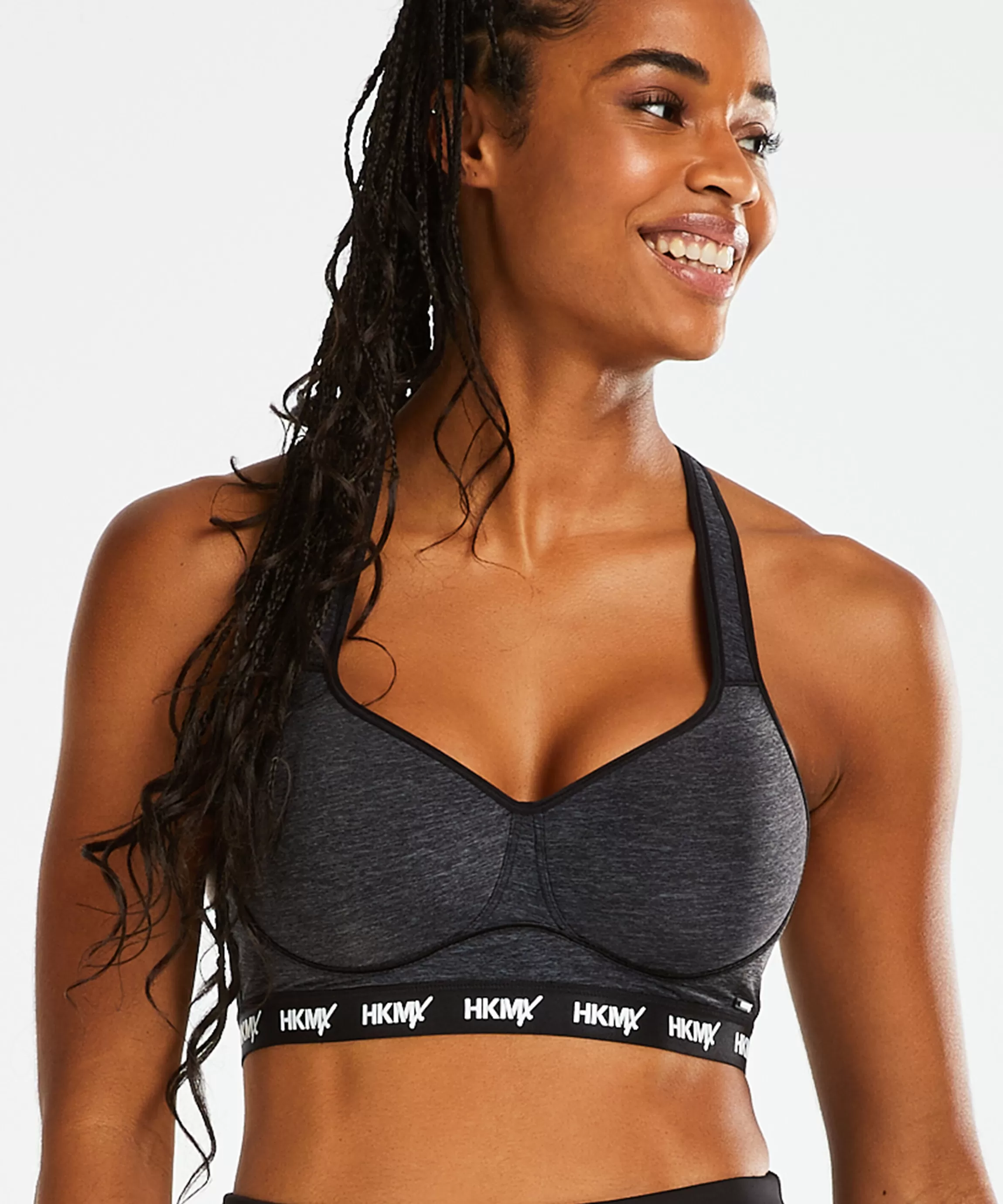 Hunkemöller Voorgevormde Bh'S*Hkmx Sport Bh The All Star Level 2 Grijs