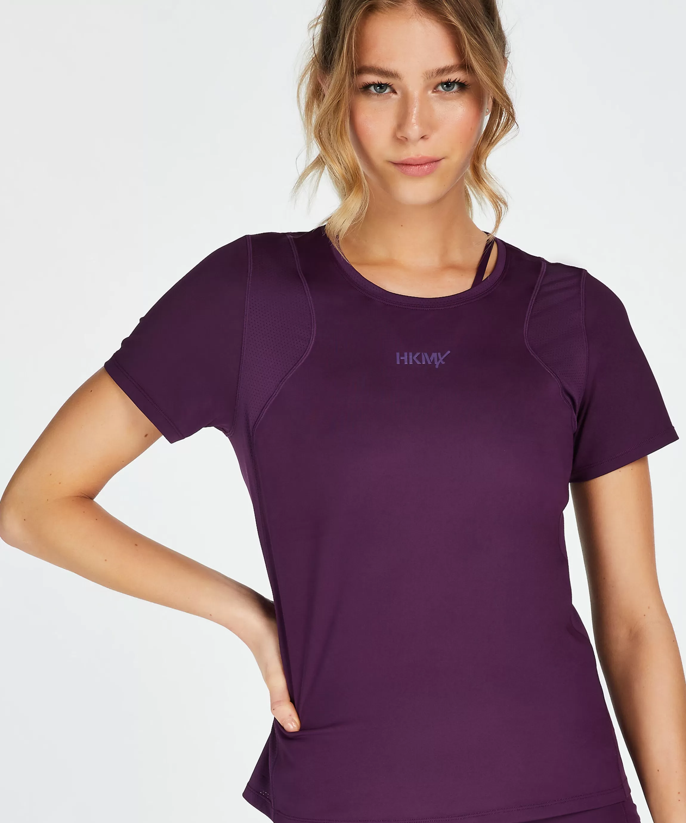 Hunkemöller Sport Tops*Hkmx Sport Slim Fit Tee Paars