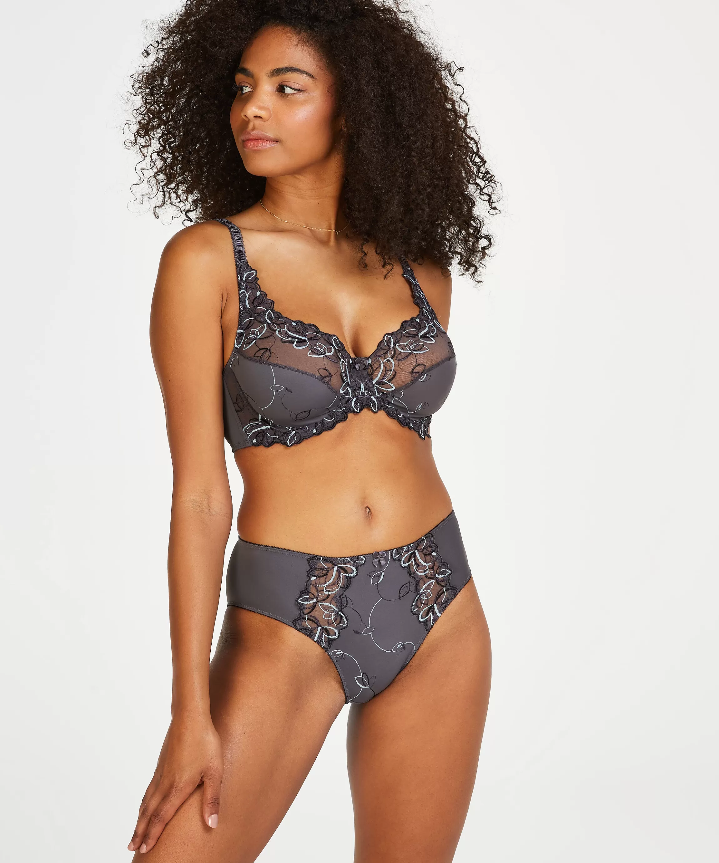 Hunkemöller Hoge Taille Slips*Hoge Slip Diva Grijs