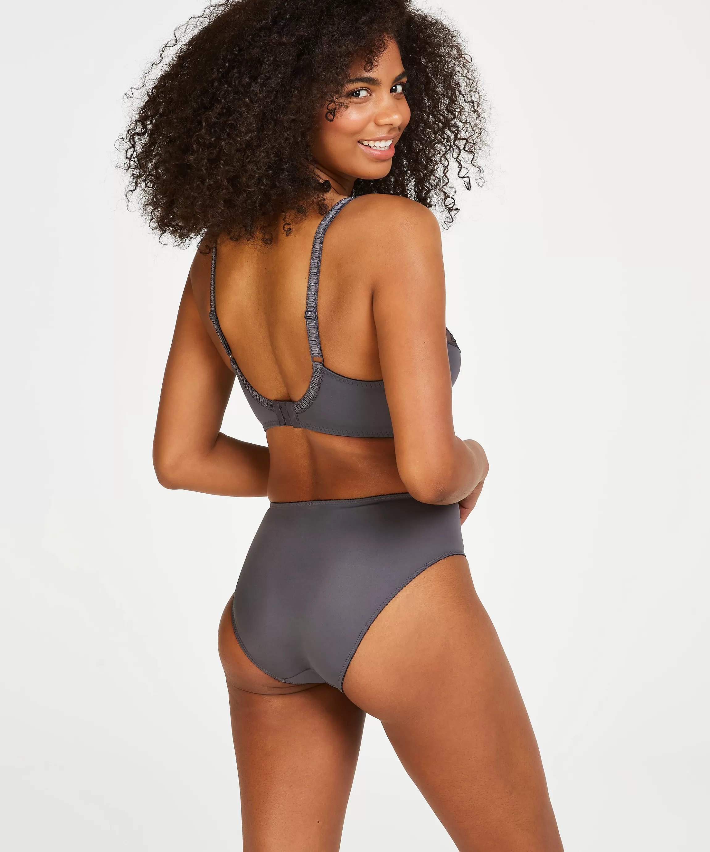 Hunkemöller Hoge Taille Slips*Hoge Slip Diva Grijs