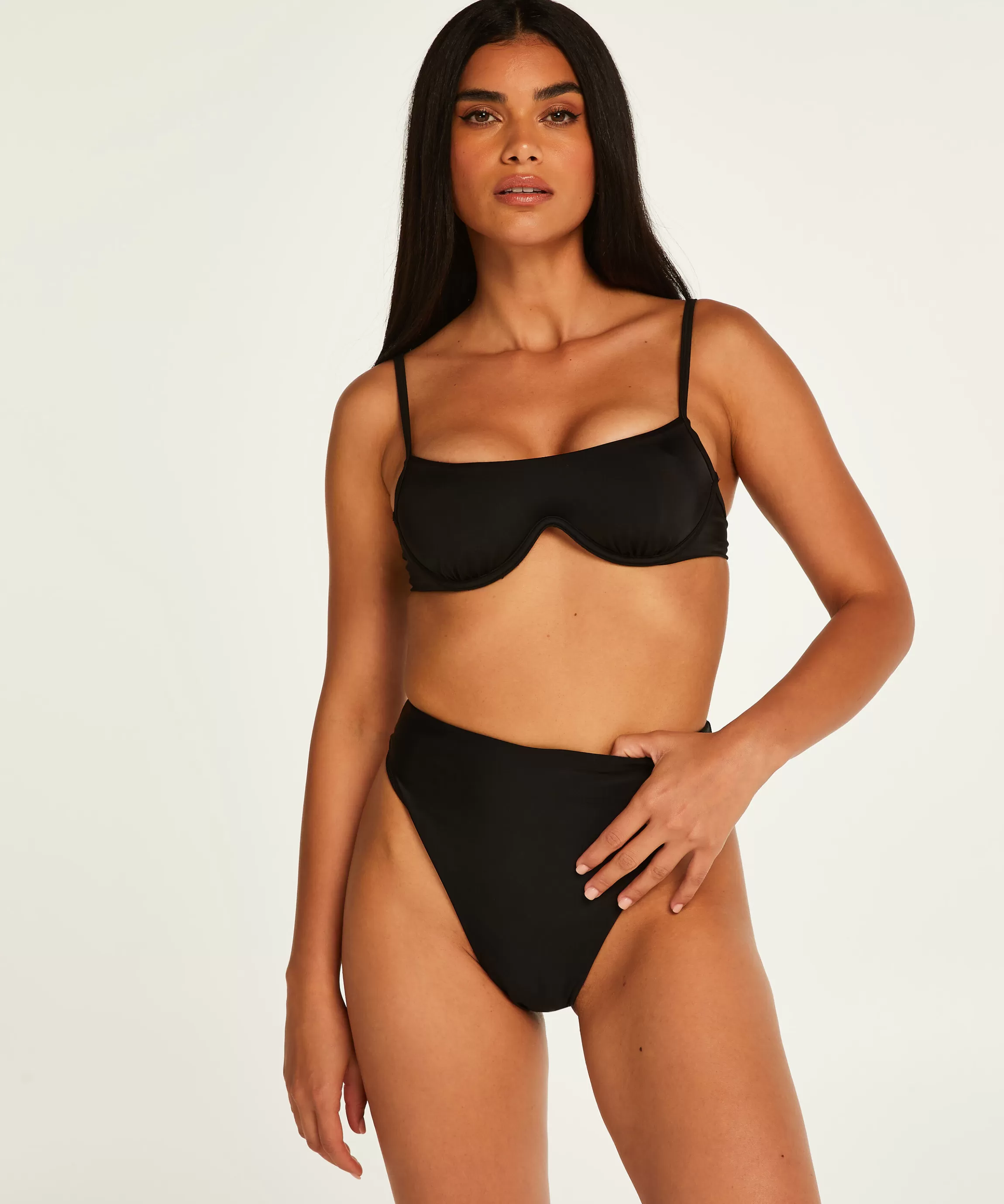 Hunkemöller Bikini'S*Hoog Uitgesneden Bikinibroekje Sicily Zwart