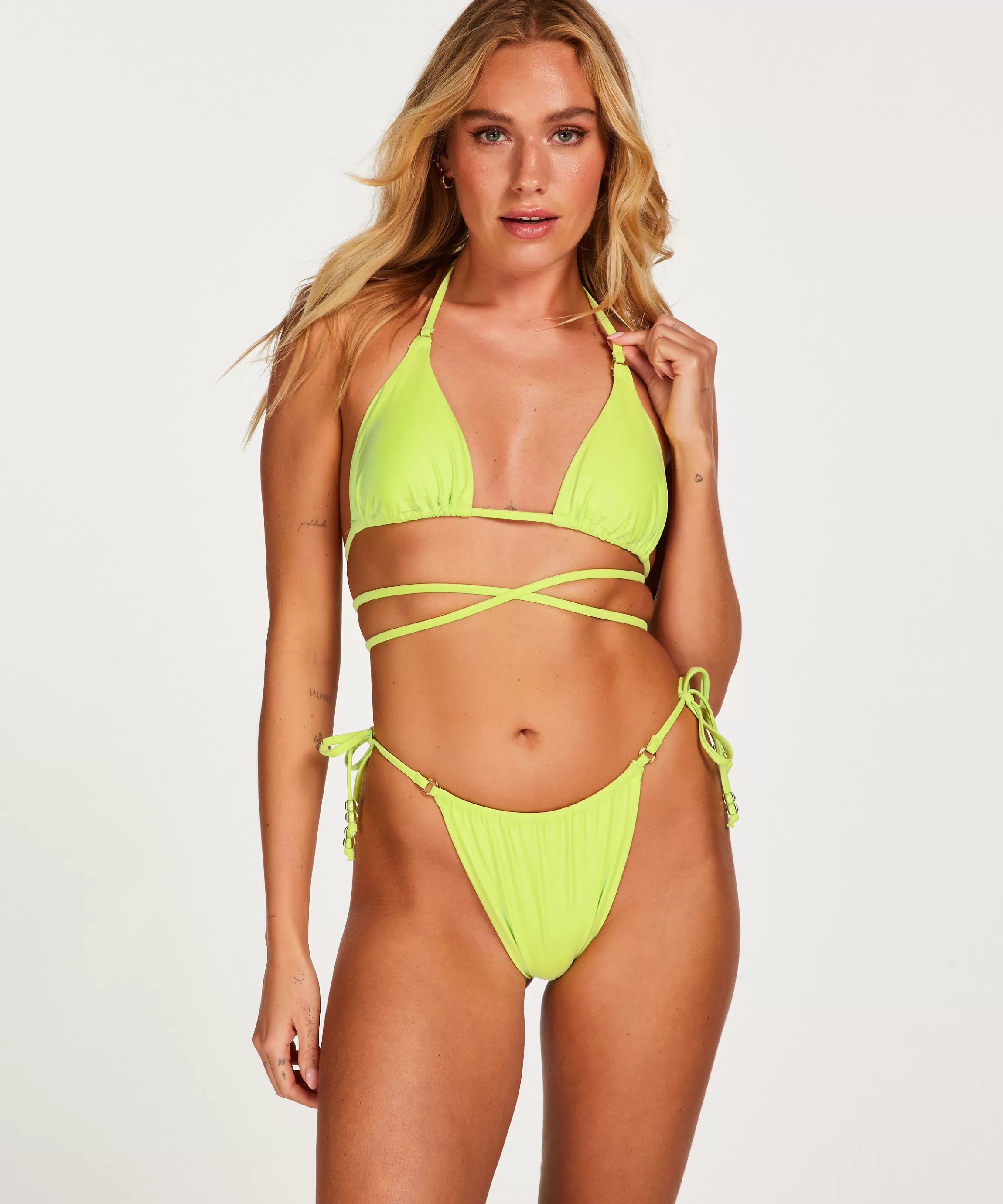 Hunkemöller Bikini'S*Hoog Uitgesneden Bikinibroekje Wild Groen