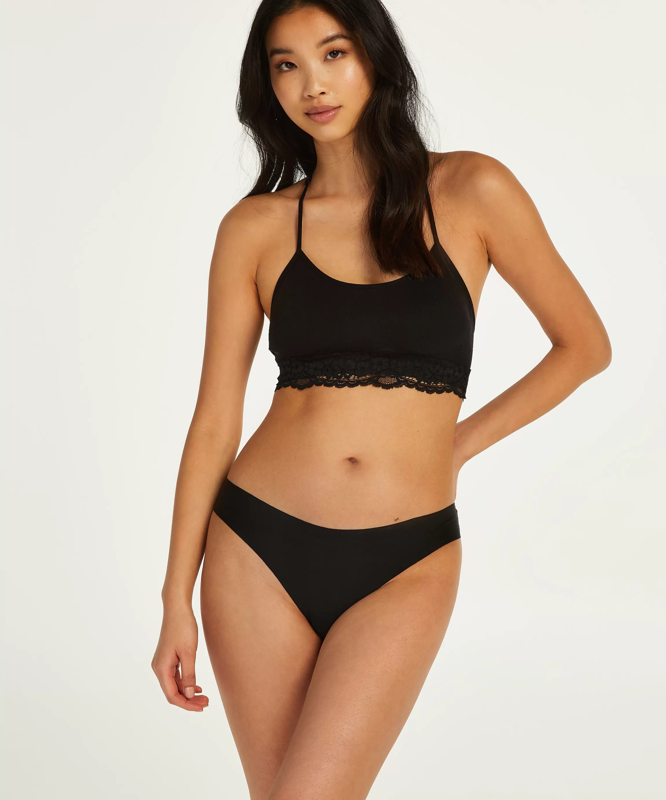 Hunkemöller Brazilians & V-Shapes*Invisible Brazilian Fishnet Zwart