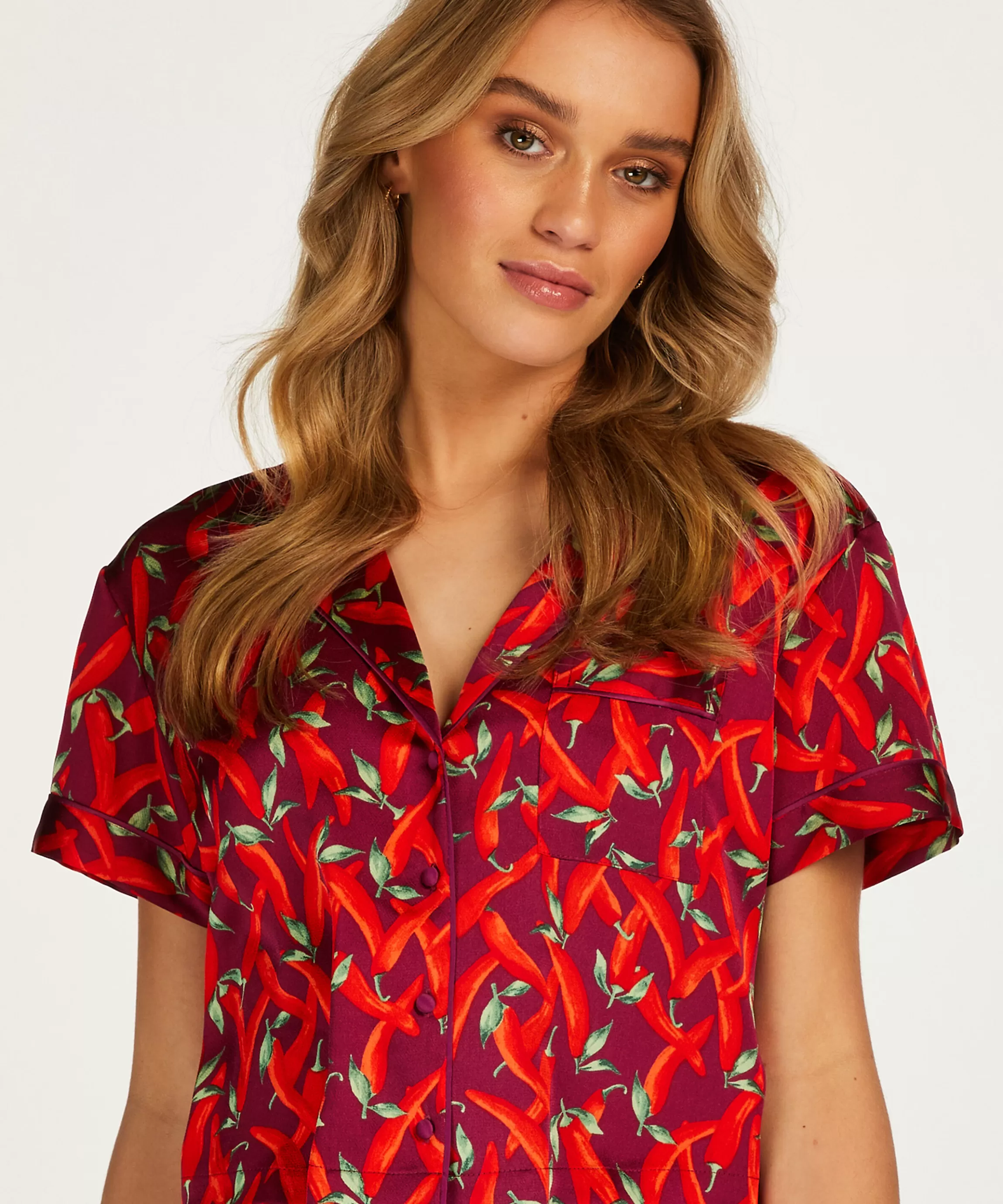Hunkemöller Pyjamatops*Jacket Satin Roze