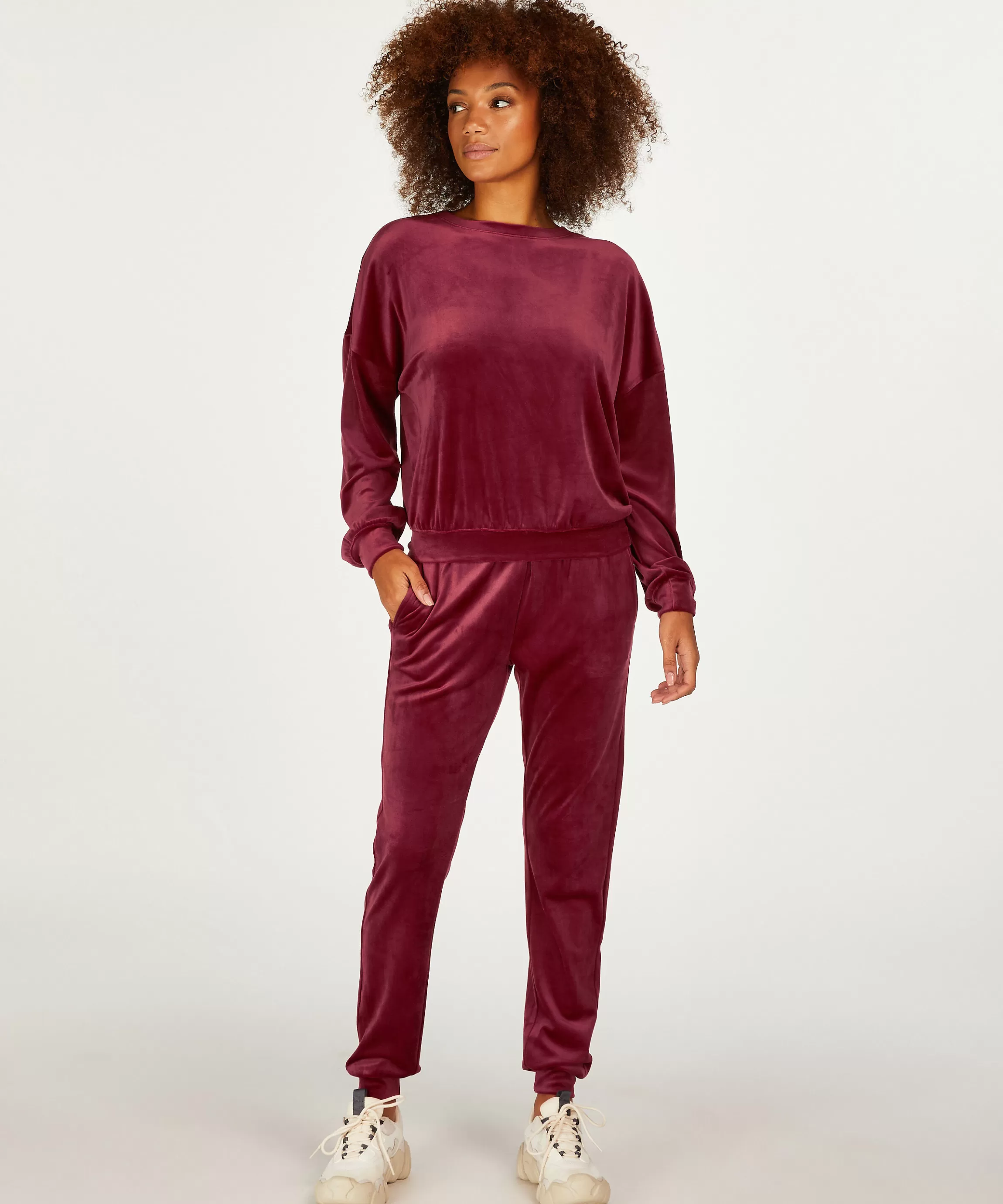 Hunkemöller Pyjama'S*Joggingbroek Velours Paars
