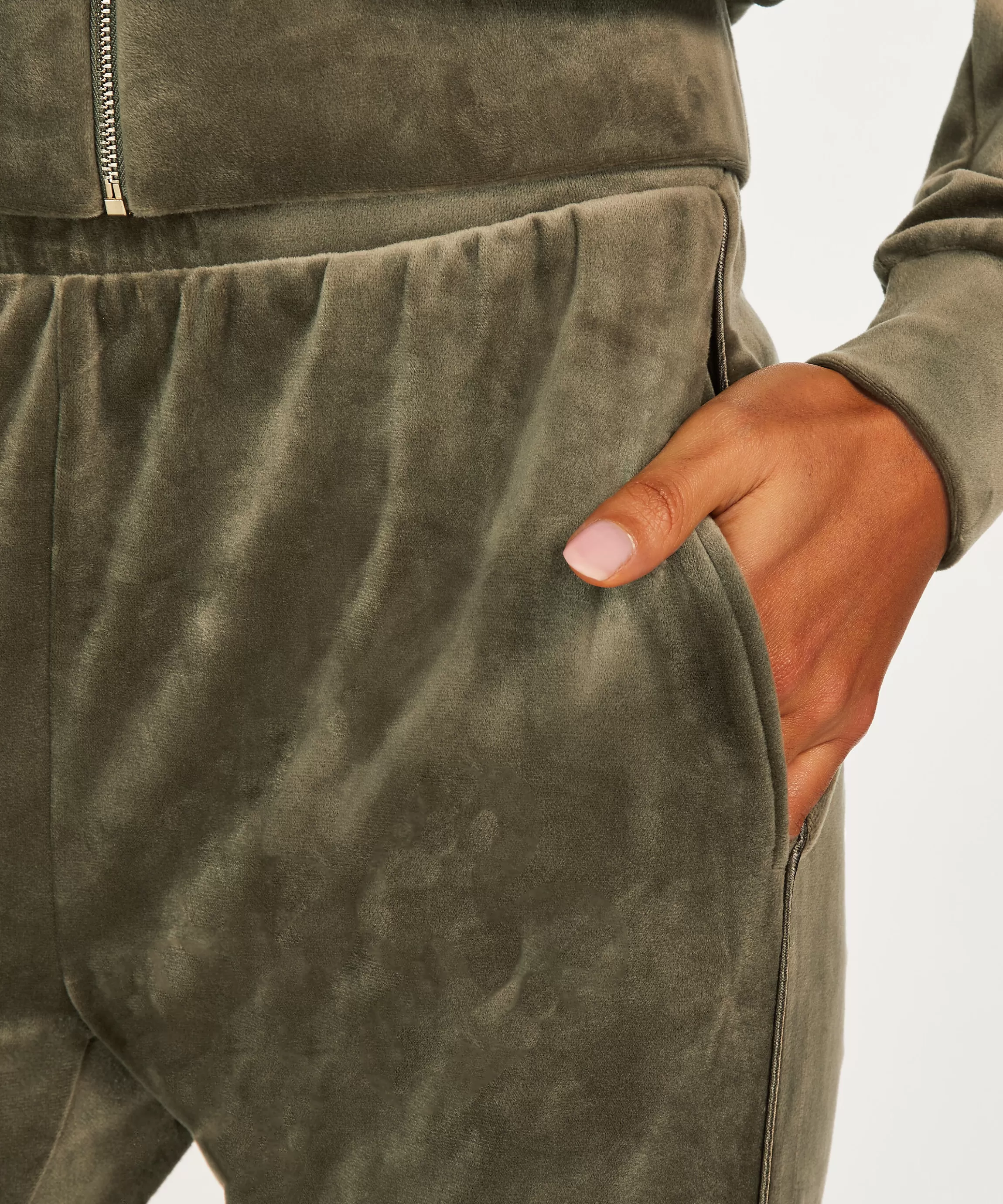 Hunkemöller Pyjama'S*Joggingbroek Velours Groen
