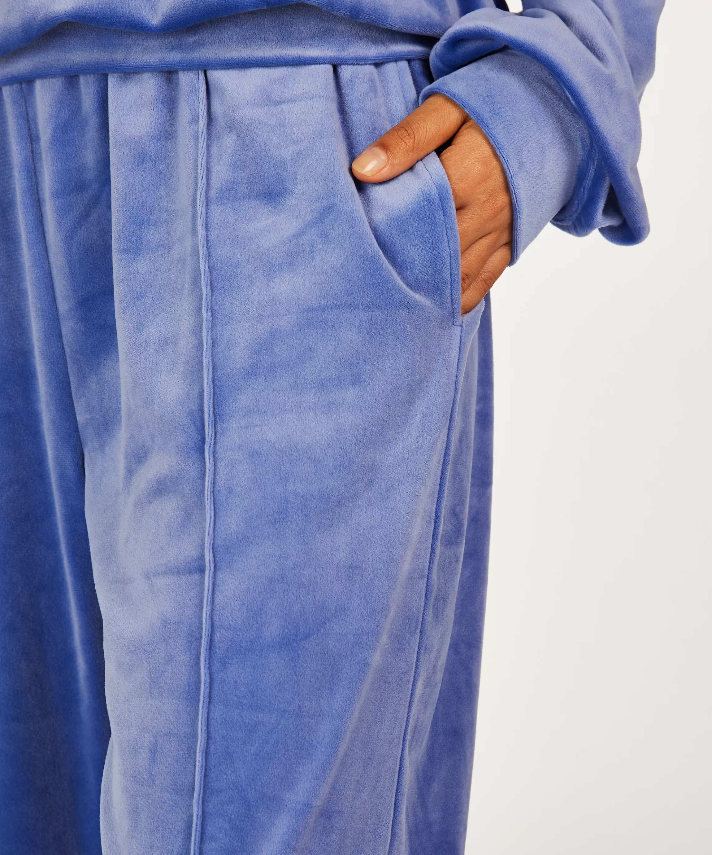 Hunkemöller Pyjama'S*Joggingbroek Velours Blauw