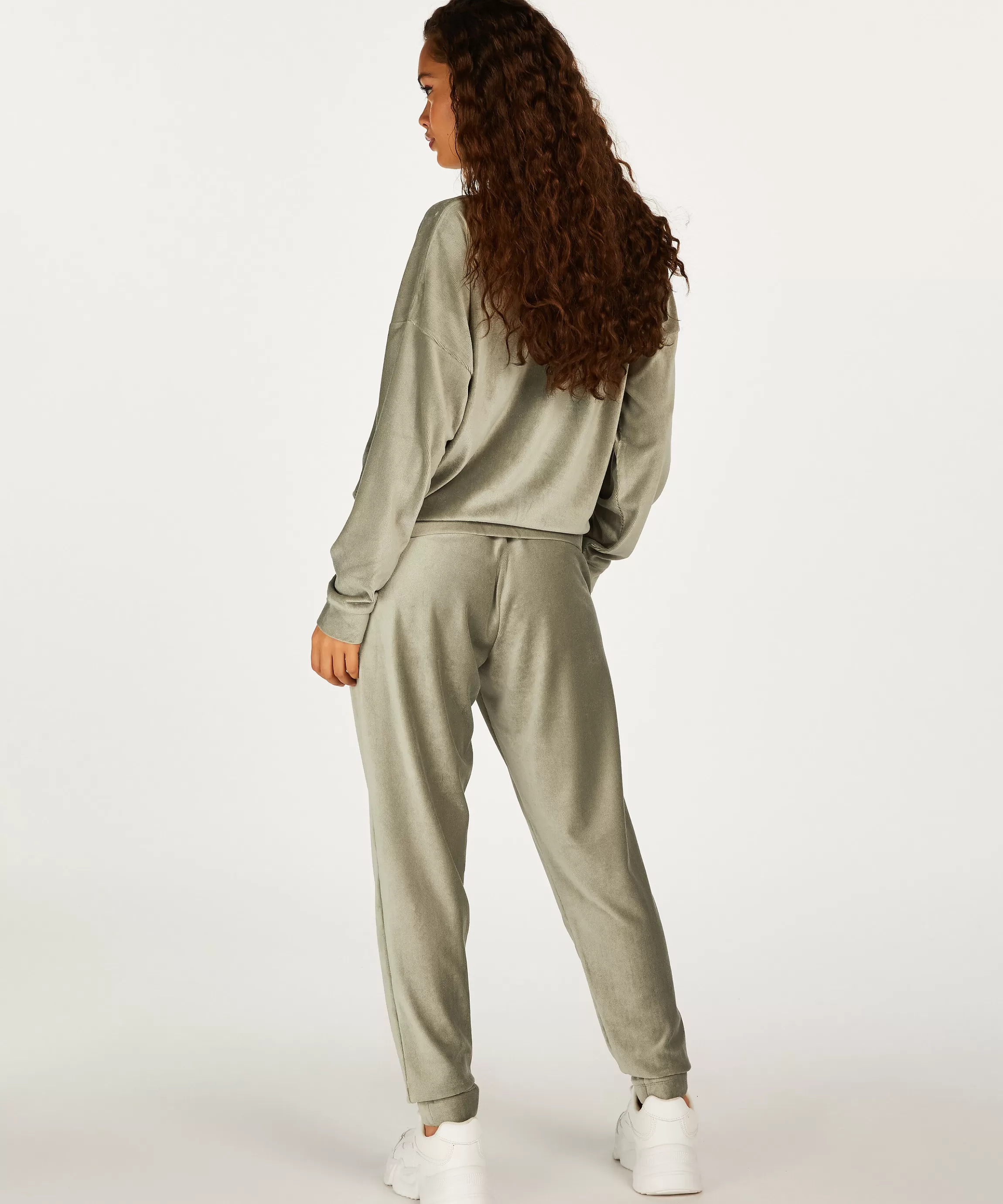 Hunkemöller Pyjama'S*Joggingbroek Velours Rib Groen