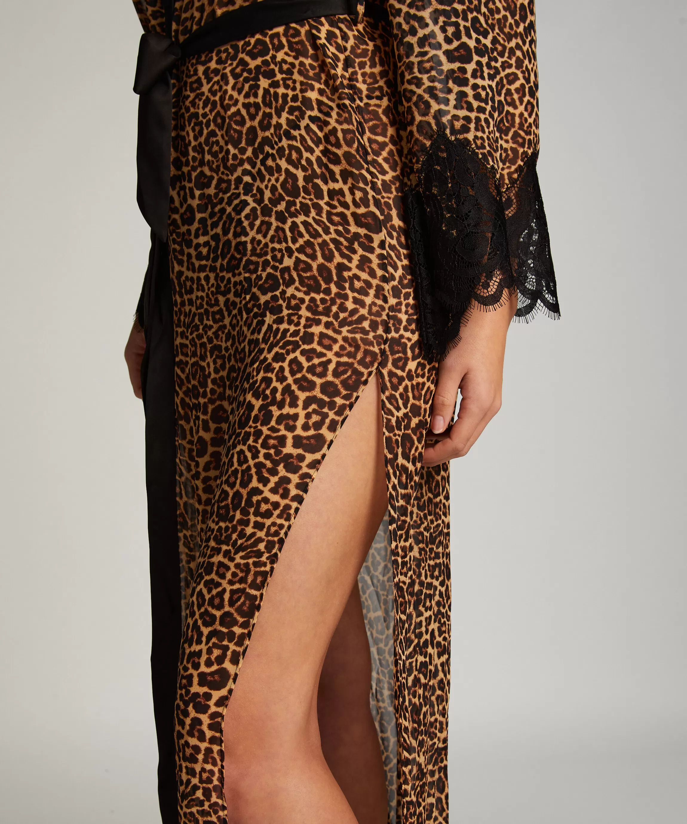 Hunkemöller Sexy Nachtmode*Kimono Chiffon Zwart