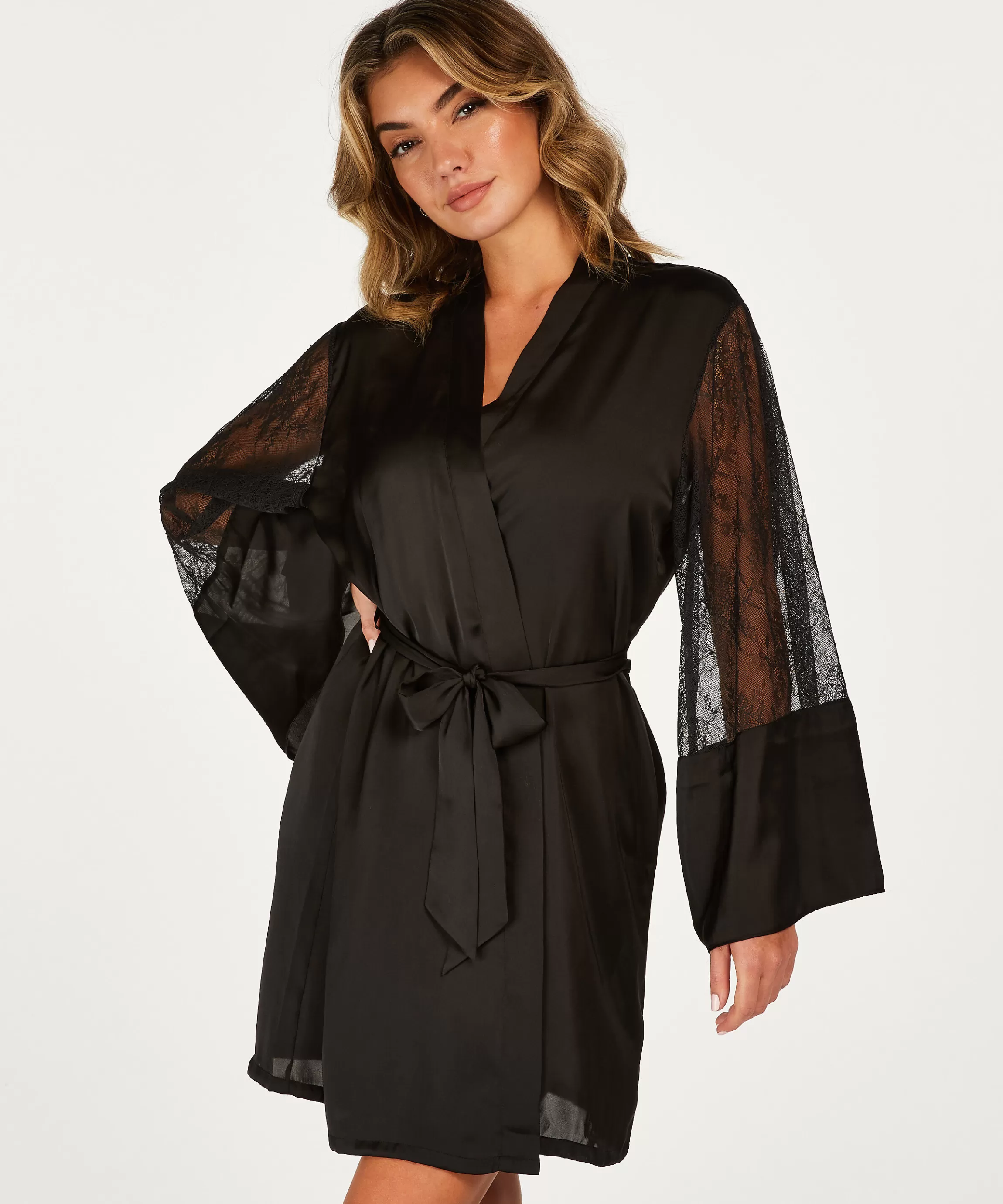 Hunkemöller Kimono'S*Kimono Satin Zwart