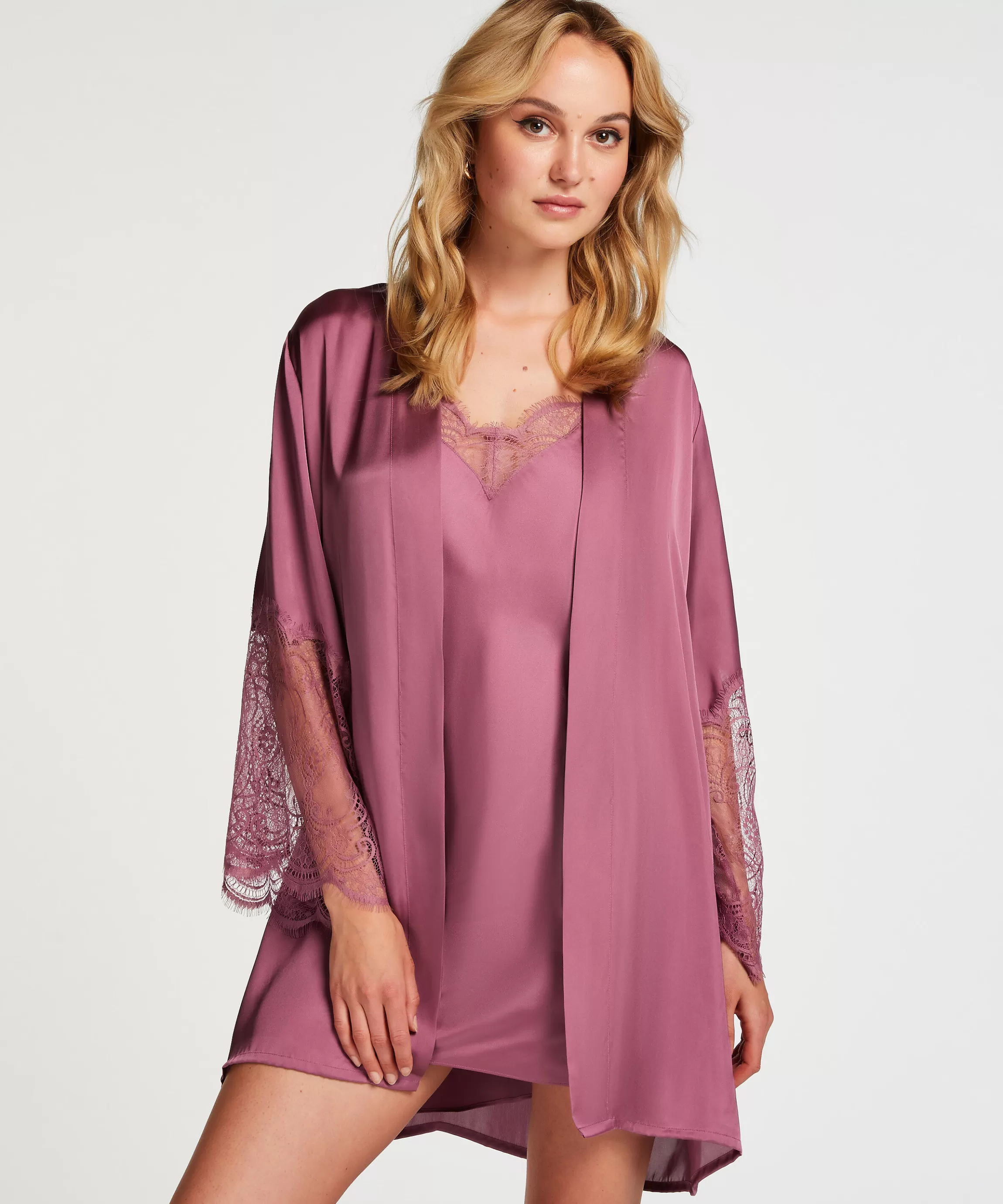 Hunkemöller Kimono'S*Kimono Satin Paars