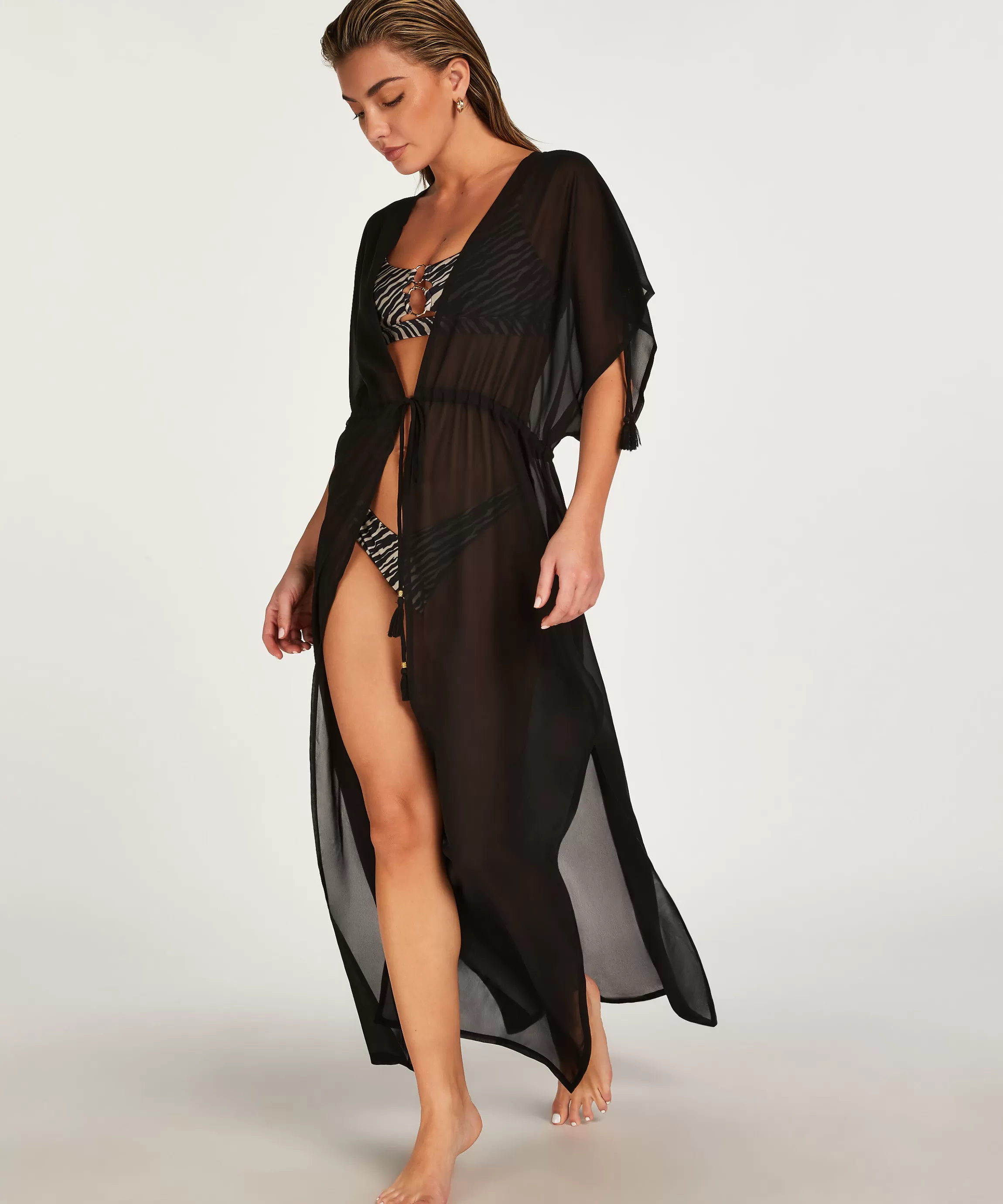 Hunkemöller Strandkleding*Kimono Sheer Zwart