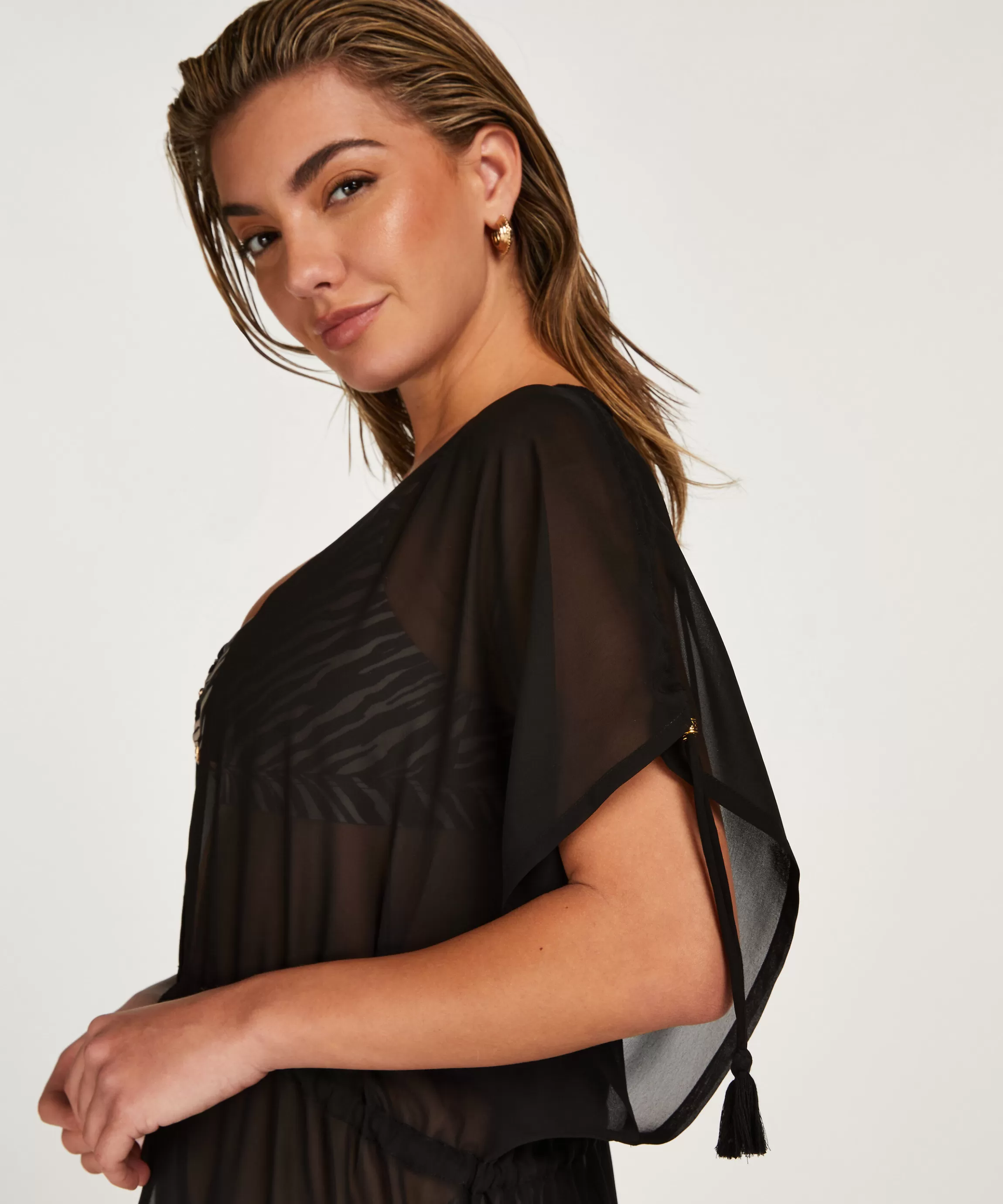 Hunkemöller Strandkleding*Kimono Sheer Zwart