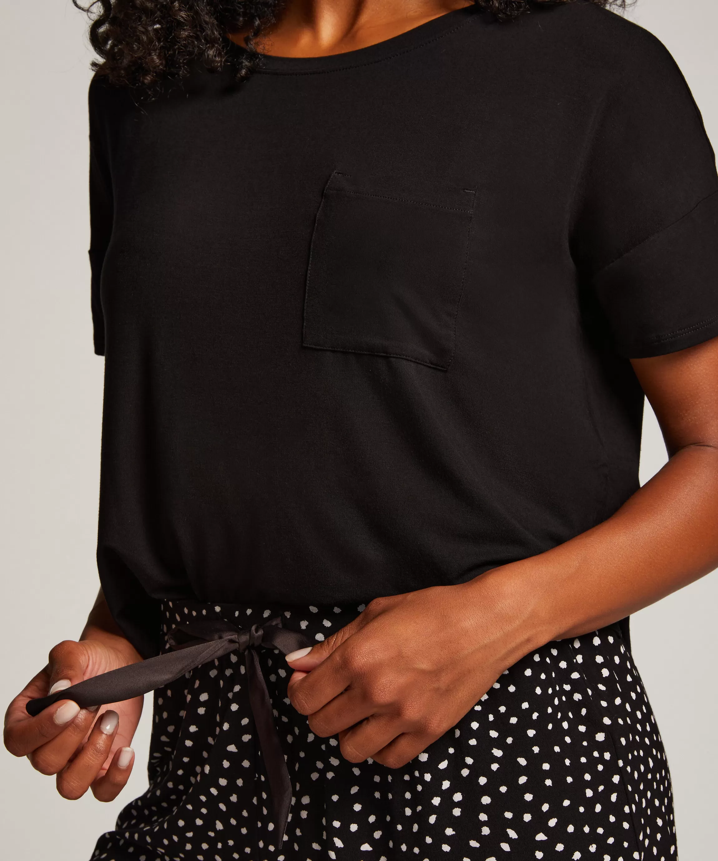 Hunkemöller Pyjama'S*Korte Pyjama Set Zwart