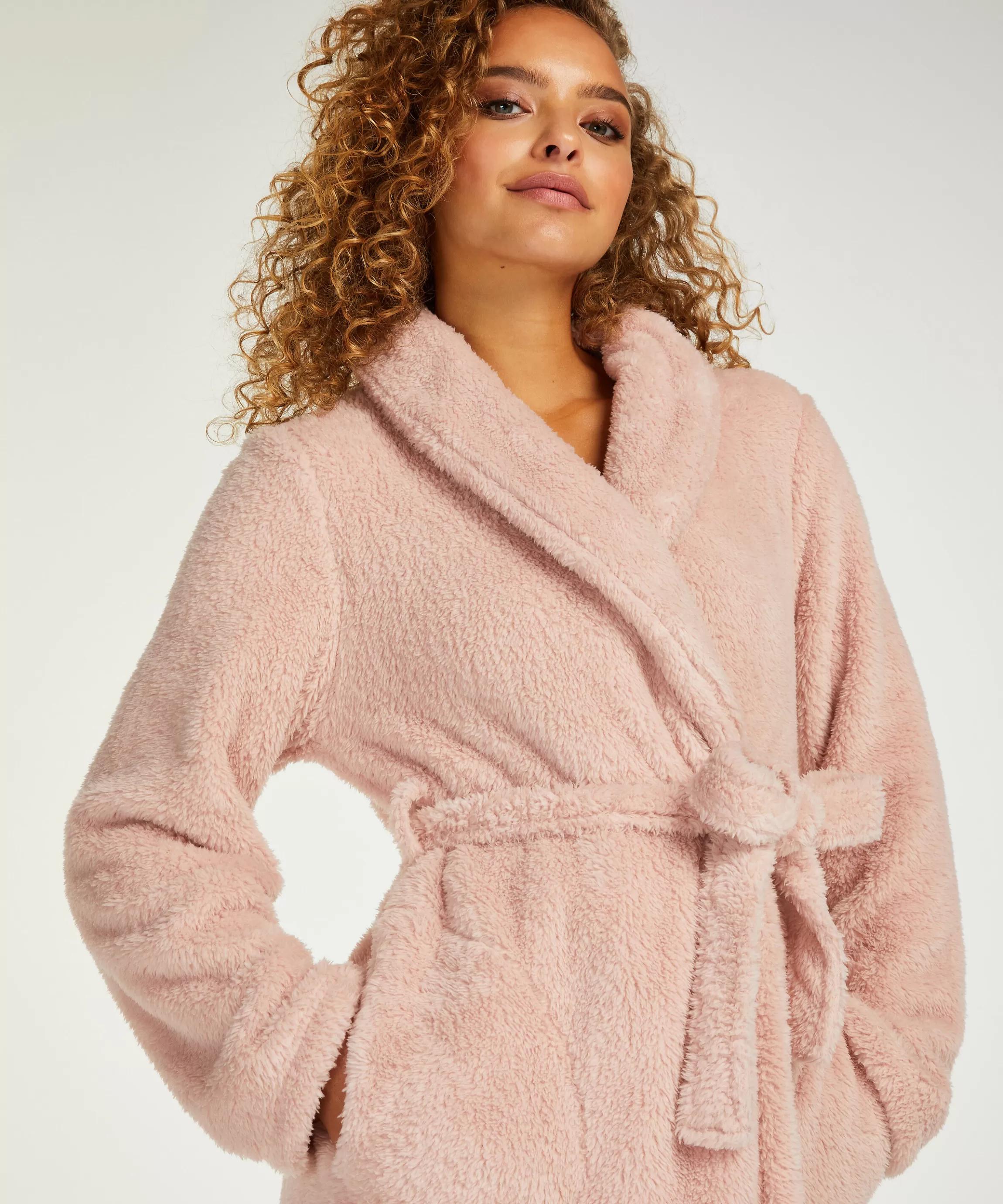 Hunkemöller Badjassen*Lange Badjas Fleece Roze