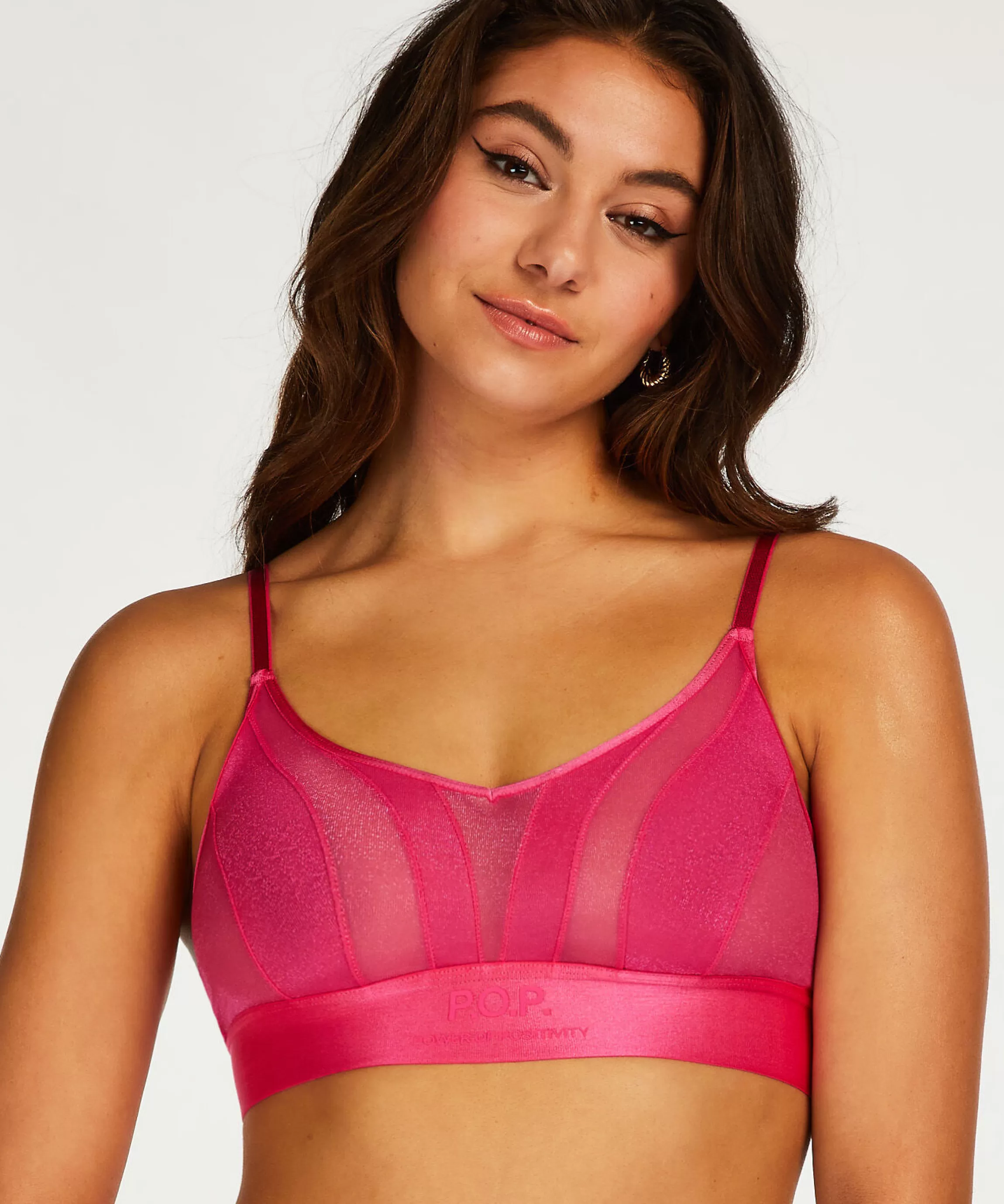 Hunkemöller Bh'S Zonder Beugel*Mesh Bralette Glossy Roze