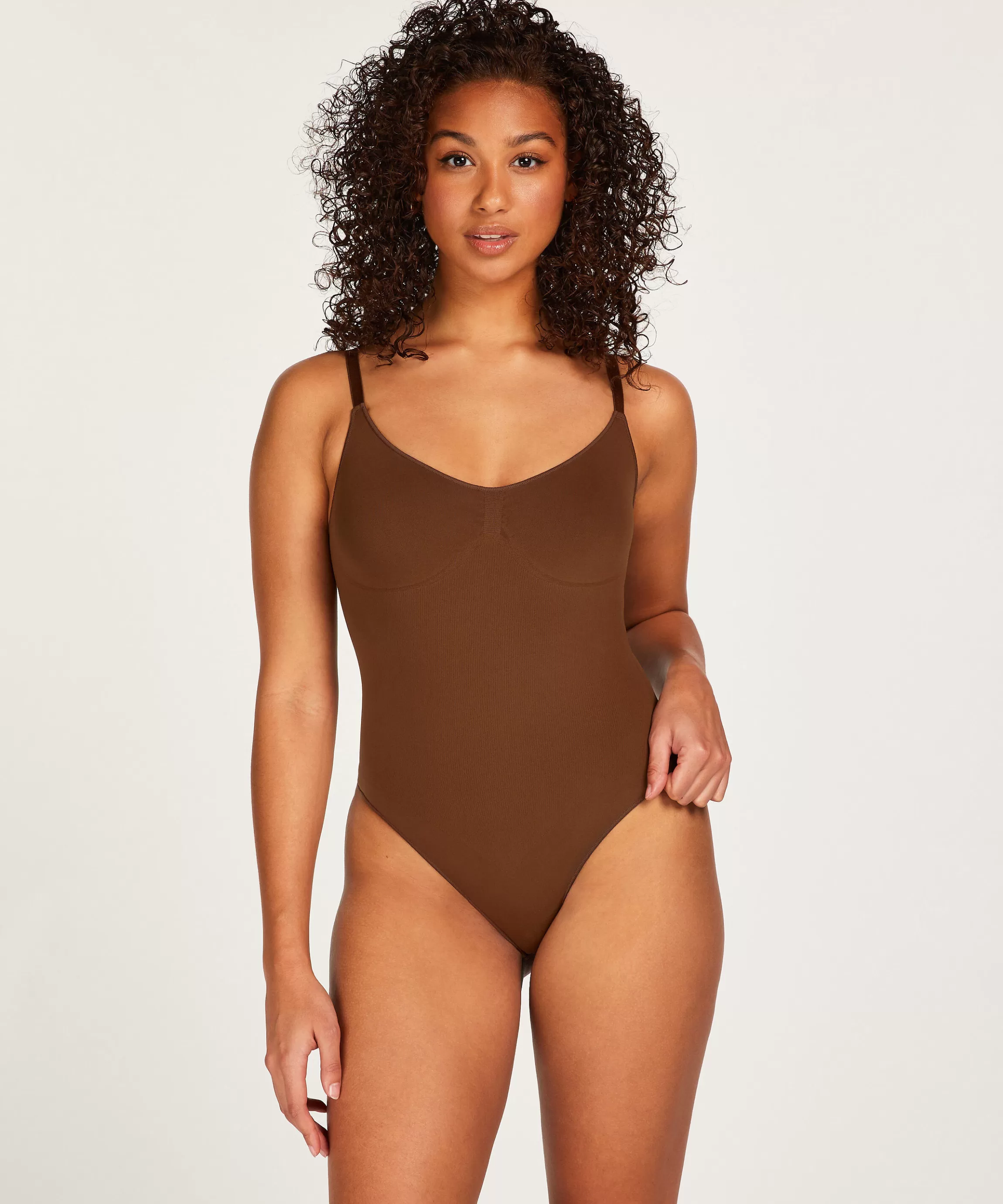 Hunkemöller Bodies*Naadloze Corrigerend Hoog Uitgesneden Body Rood