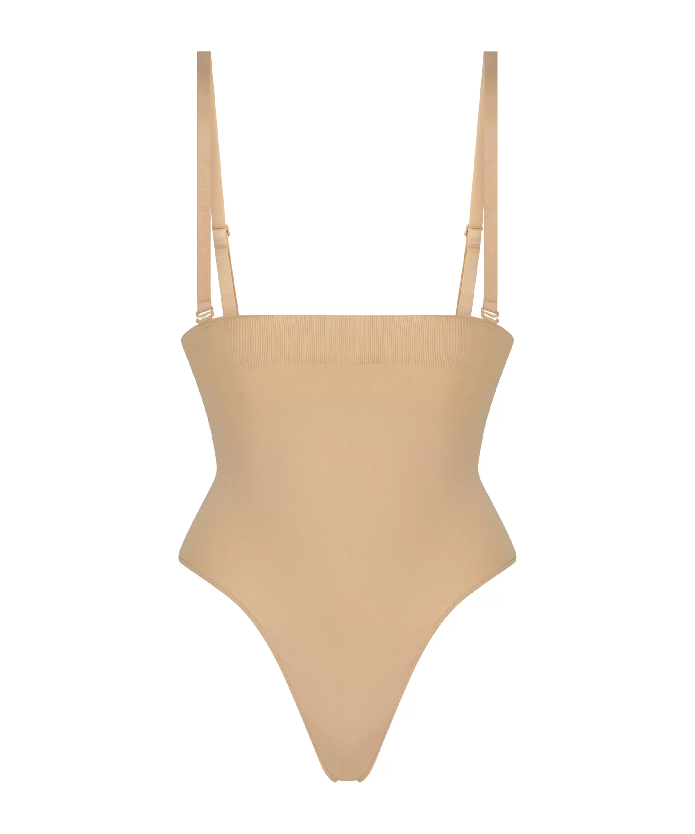 Hunkemöller Strings & Boxerstrings*Naadloze Corrigerend String Met Hoge Taille Beige