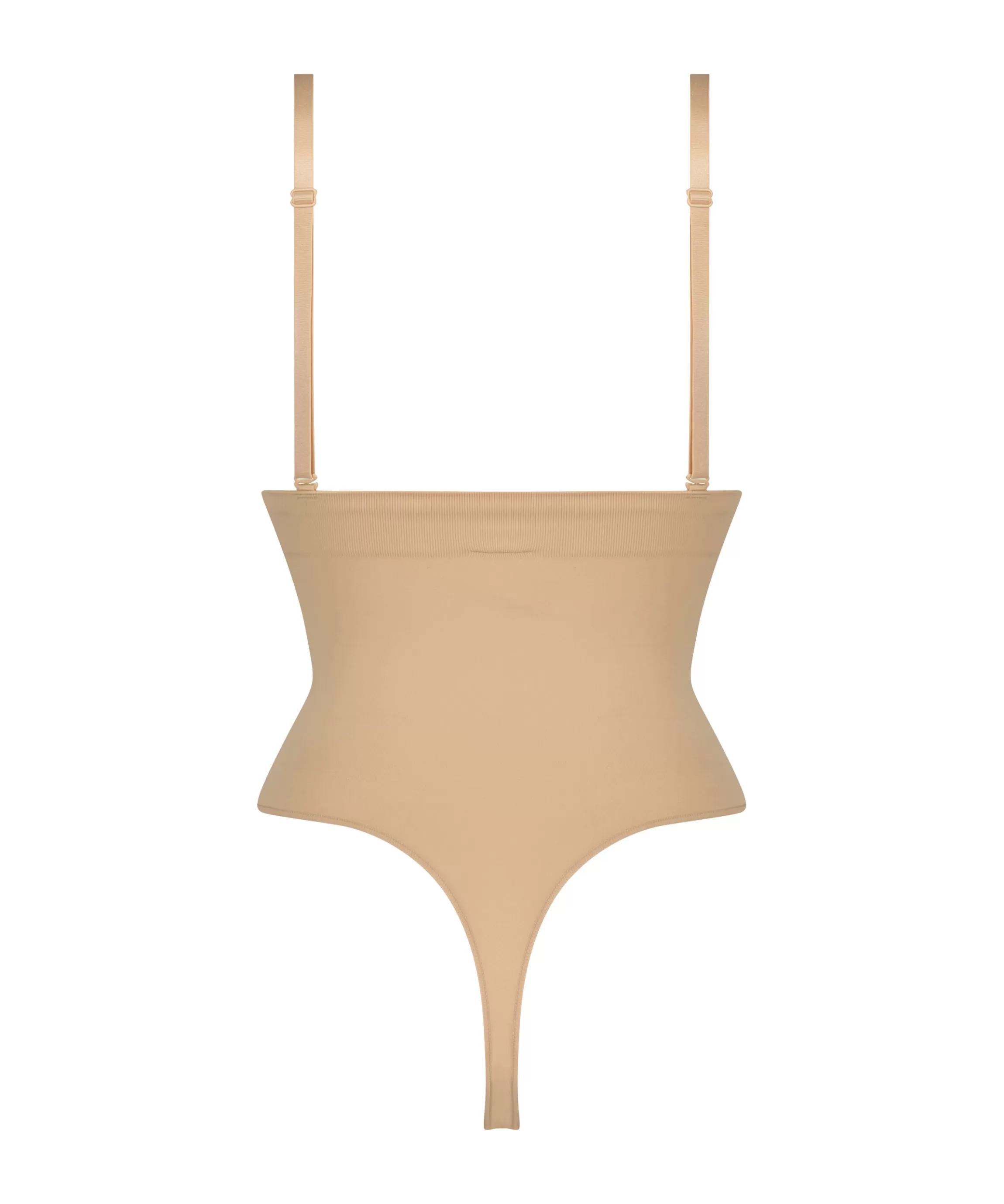 Hunkemöller Strings & Boxerstrings*Naadloze Corrigerend String Met Hoge Taille Beige