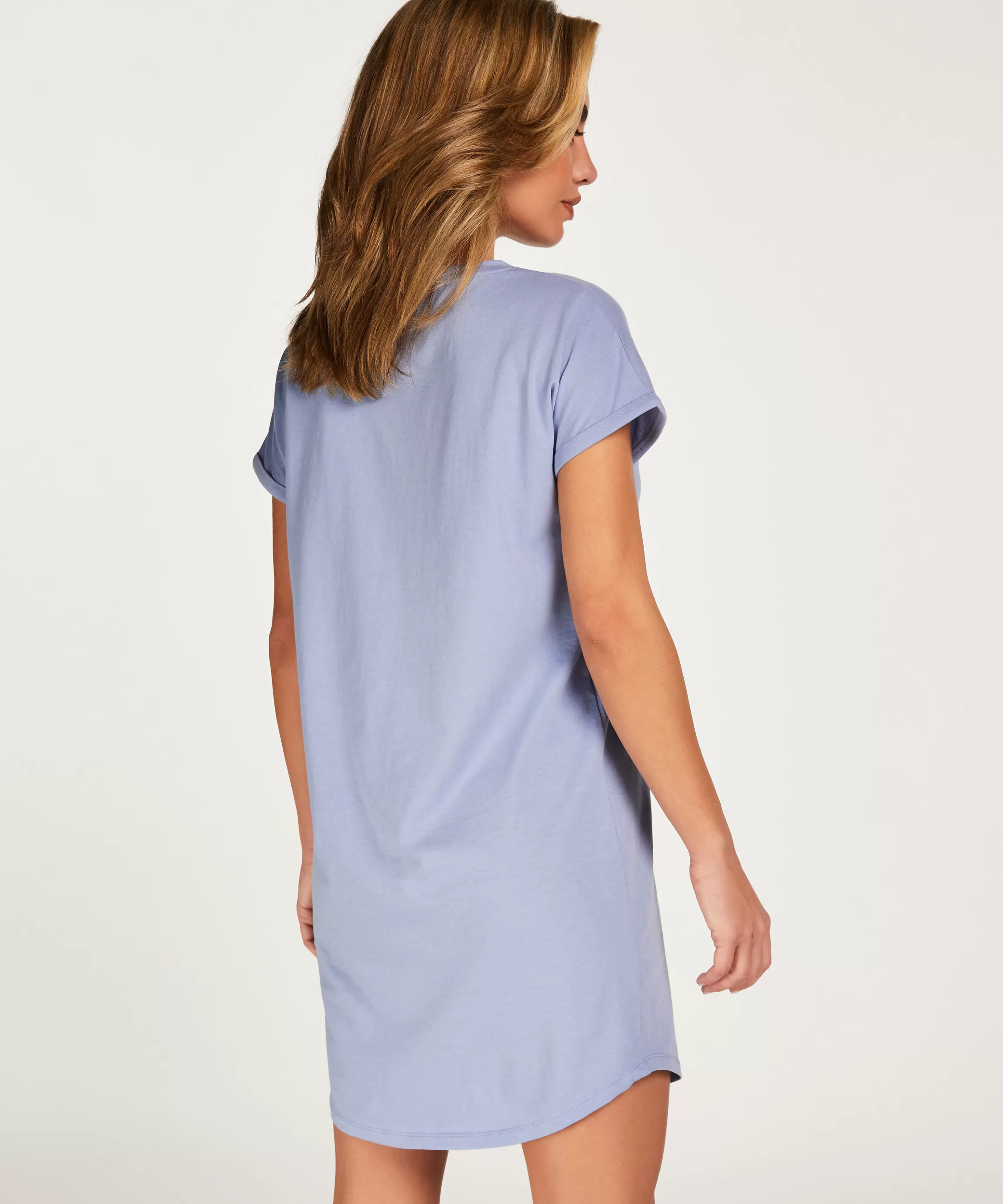Hunkemöller Nachthemden*Nachthemd Ronde Hals Blauw