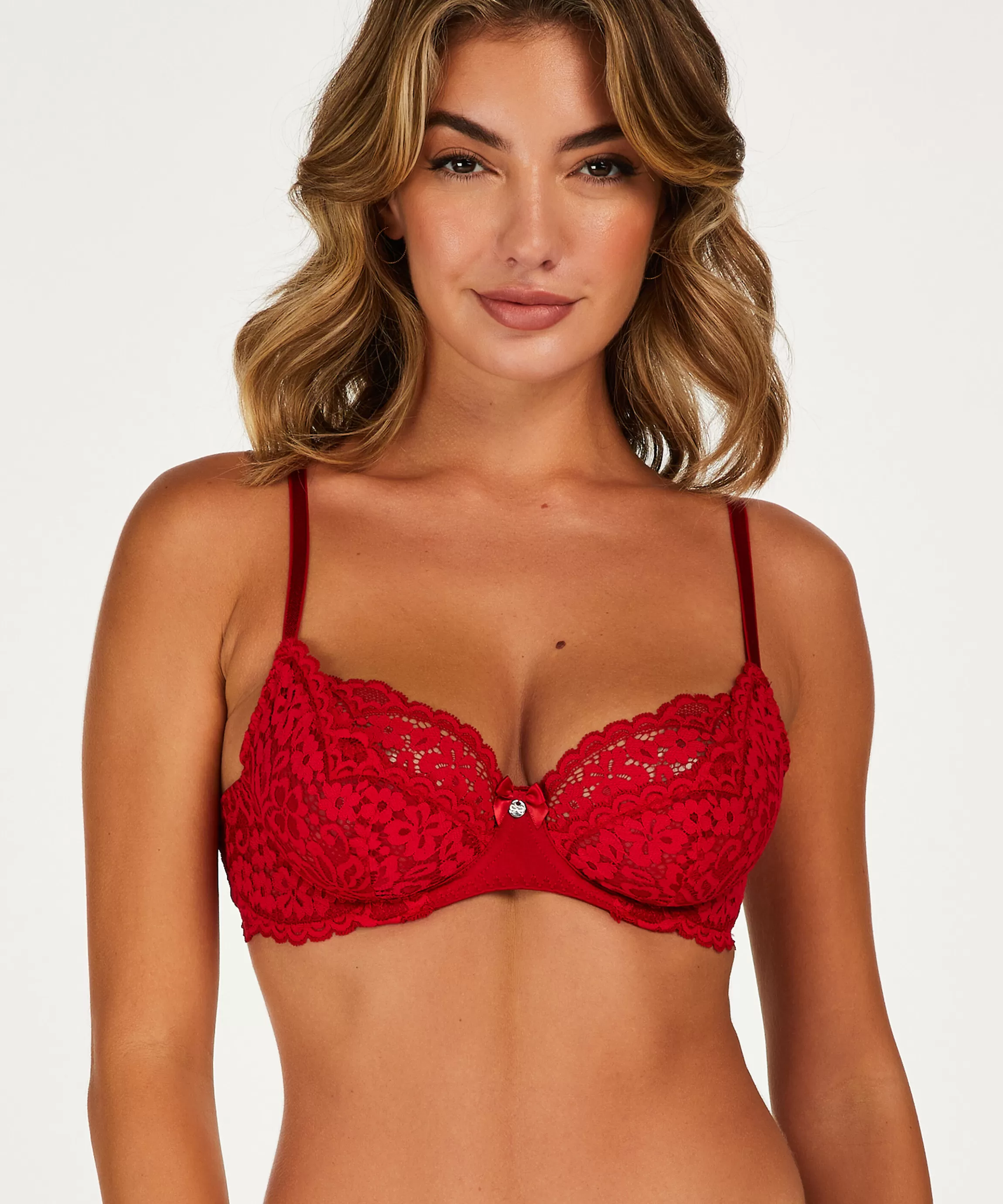Hunkemöller Grote Maten Bh'S*Niet-Voorgevormde Beugel Bh Rose Rood