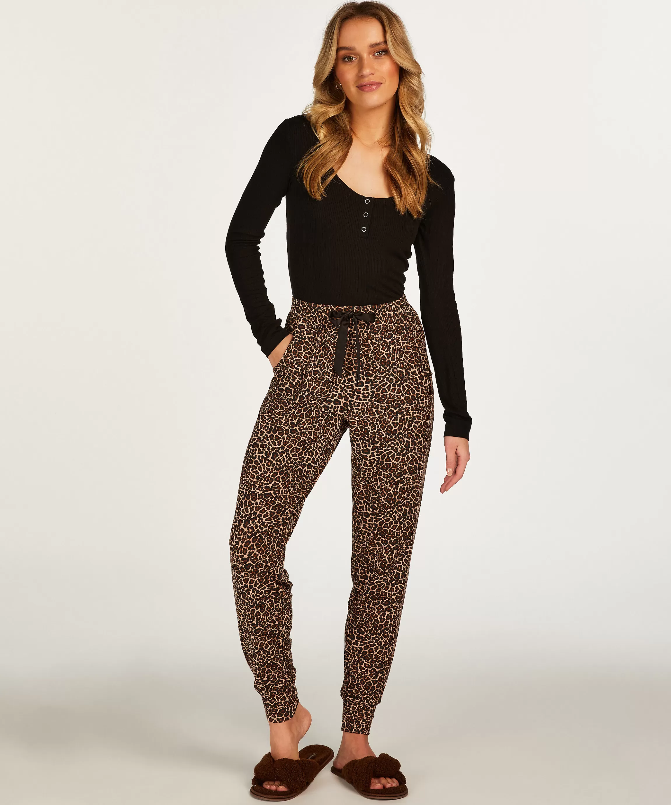 Hunkemöller Pyjama'S*Petite Pyjamabroek Jersey Zwart