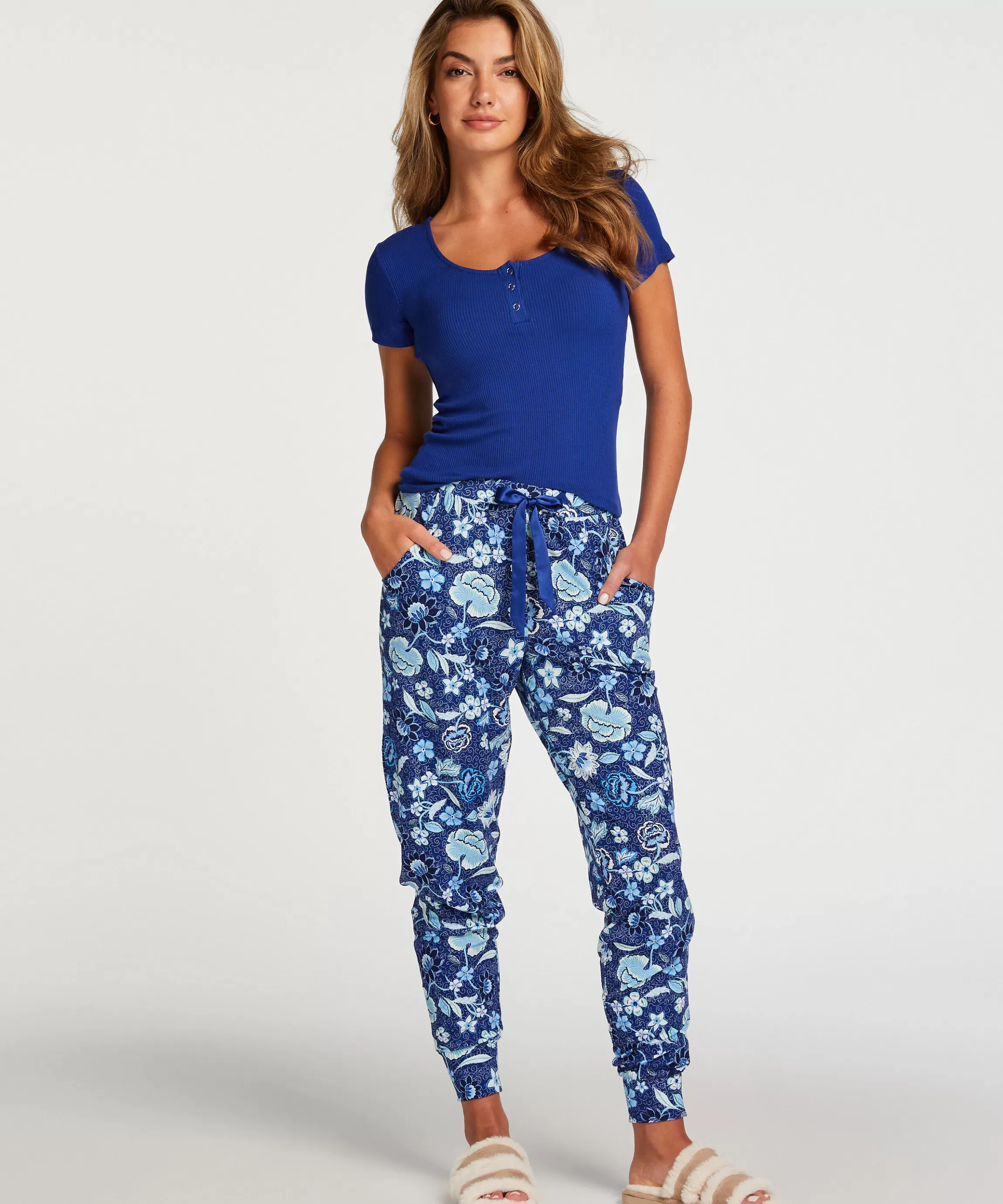 Hunkemöller Pyjama'S*Petite Pyjamabroek Jersey Blauw