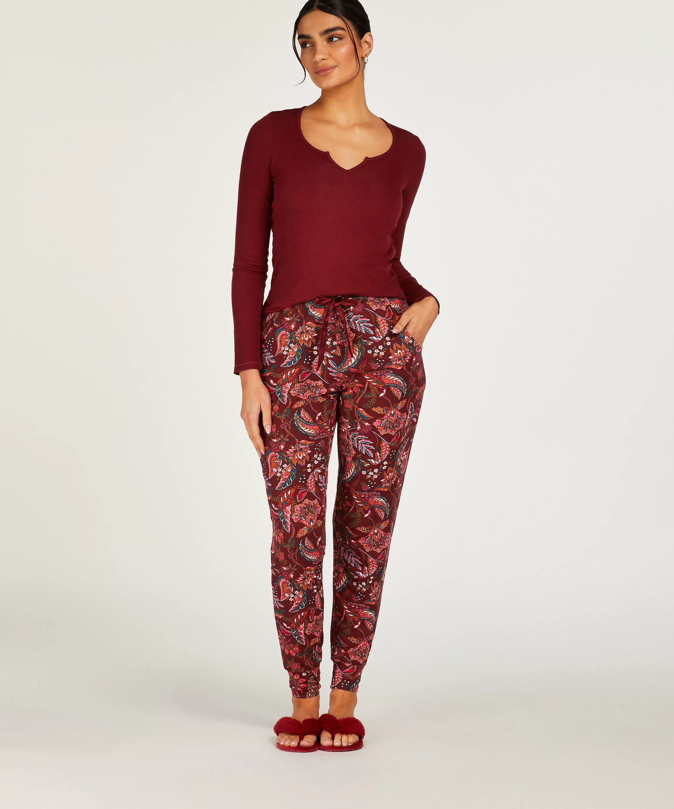 Hunkemöller Pyjama'S*Petite Pyjamabroek Jersey Rood