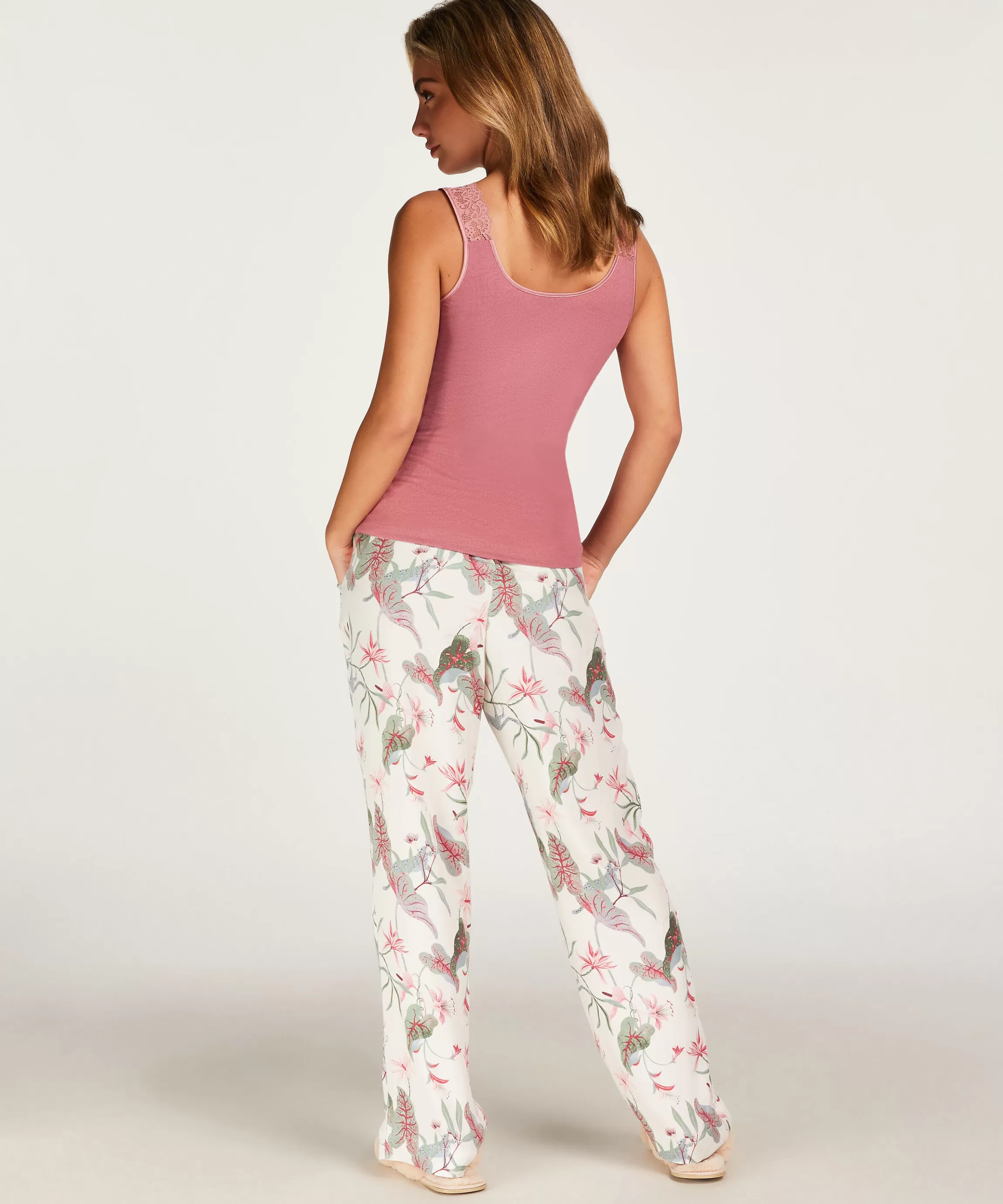 Hunkemöller Pyjama'S*Petite Pyjamabroek Woven Wit