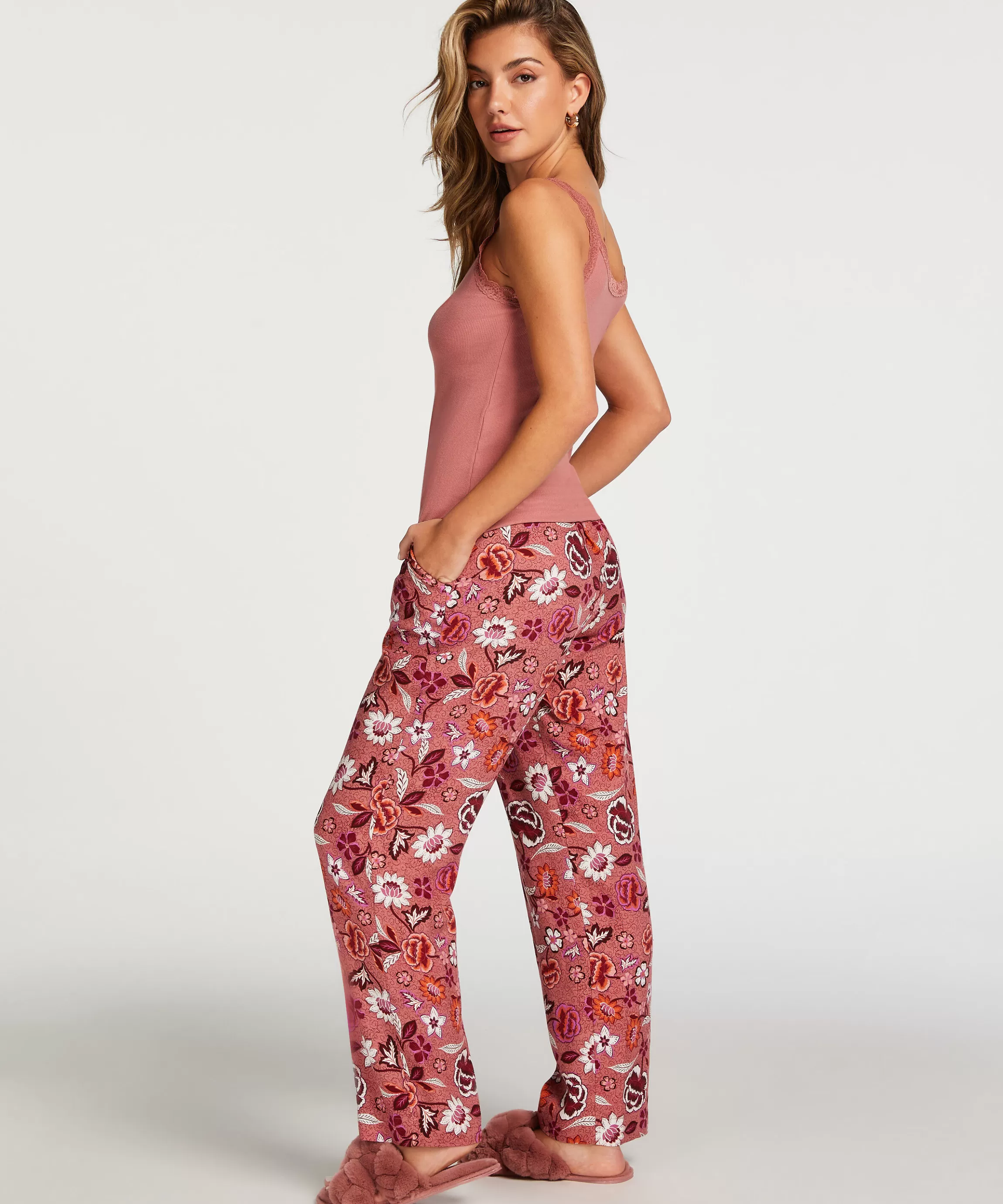 Hunkemöller Pyjama'S*Petite Pyjamabroek Woven Roze