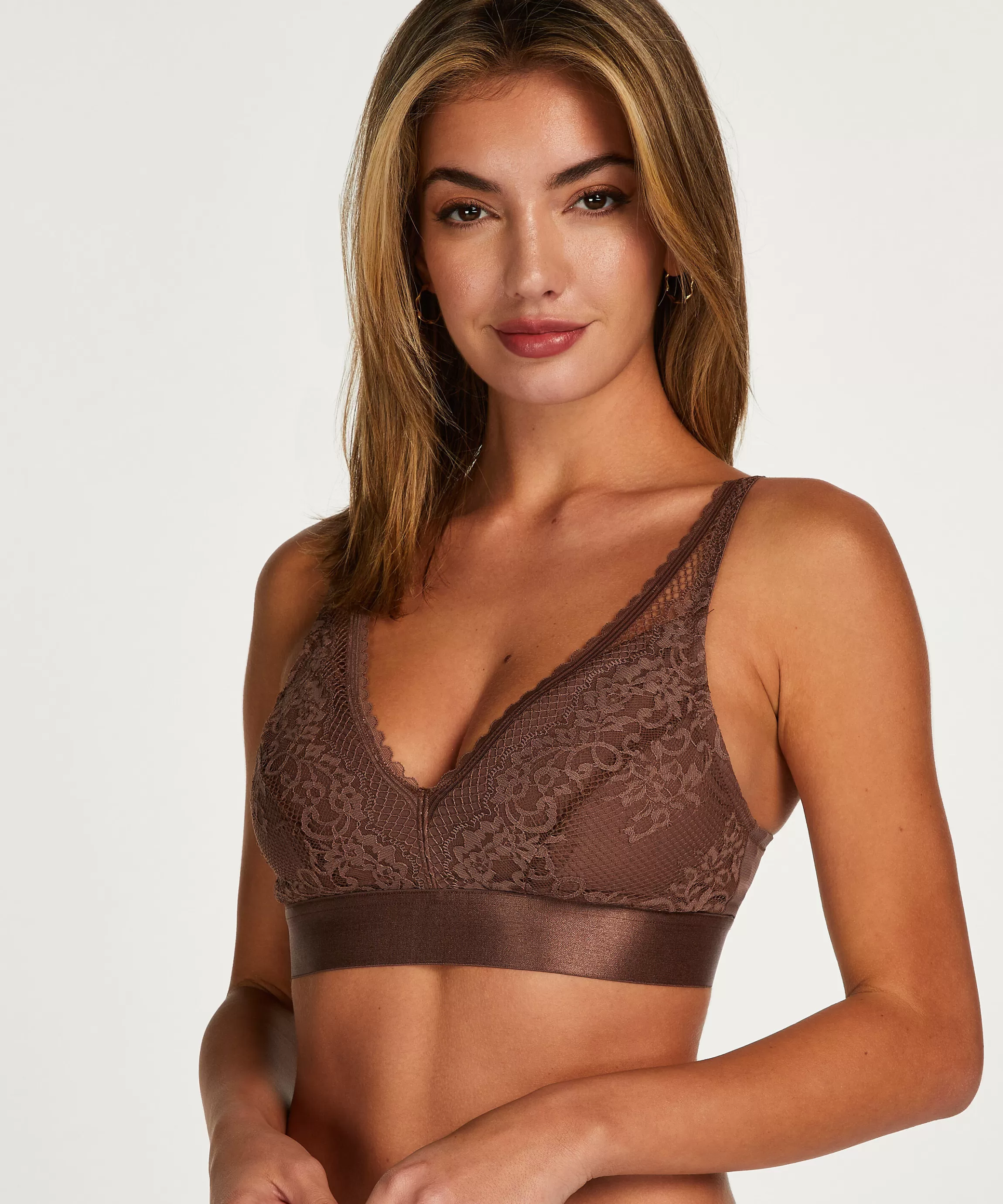 Hunkemöller Bh'S Zonder Beugel*Prothese Bh Zonder Beugel Morgan Bruin