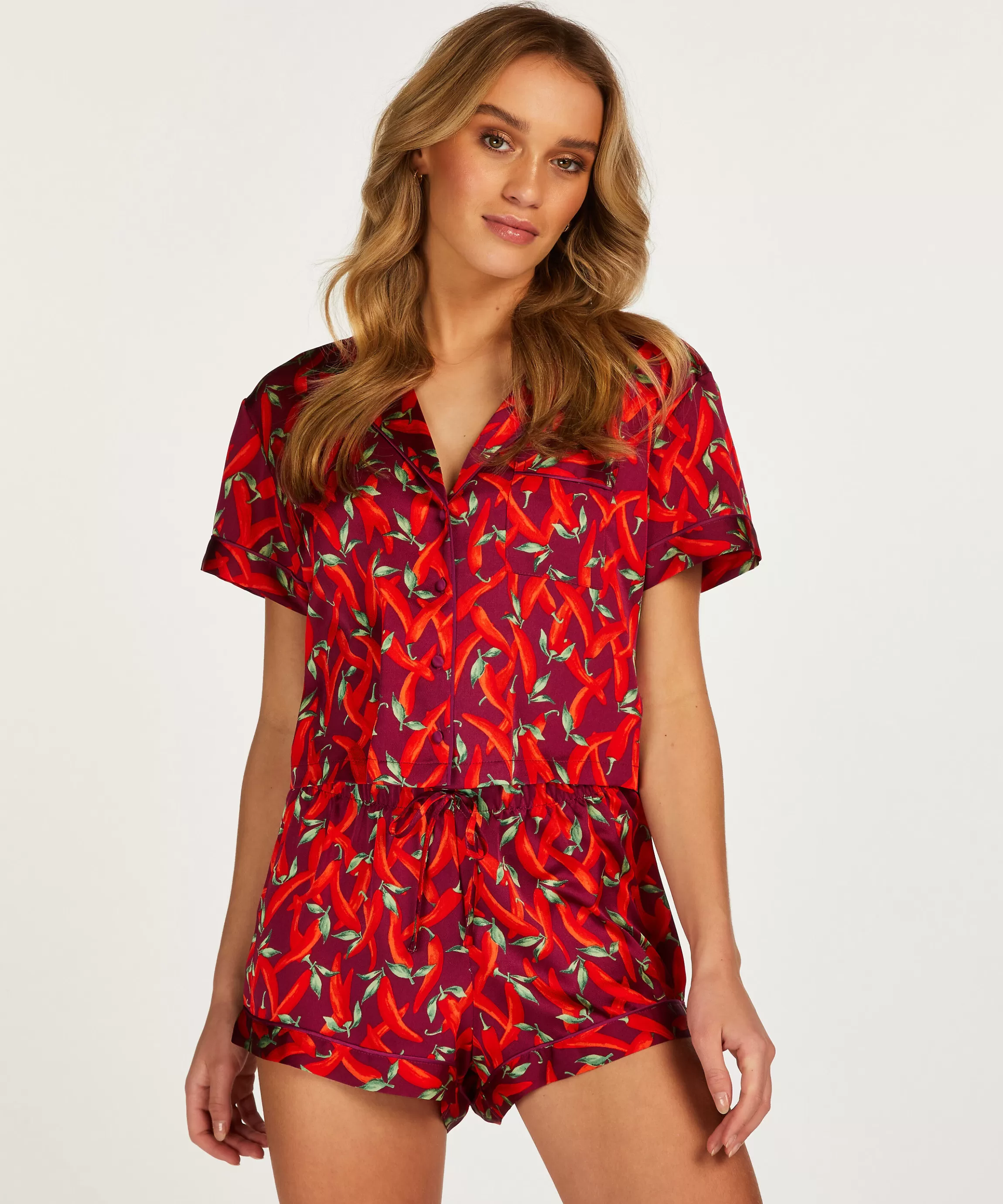 Hunkemöller Pyjama'S*Pyjama Short Satin Roze