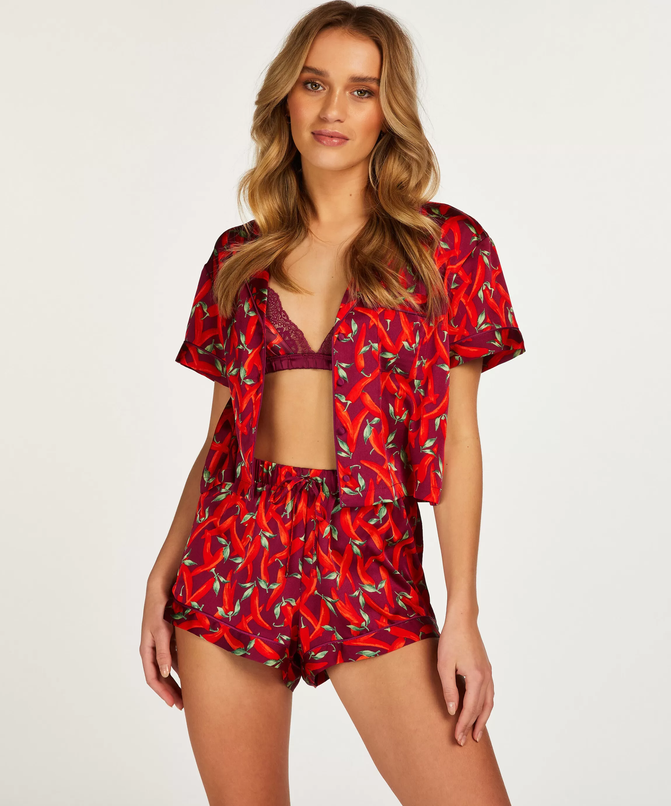 Hunkemöller Pyjama'S*Pyjama Short Satin Roze