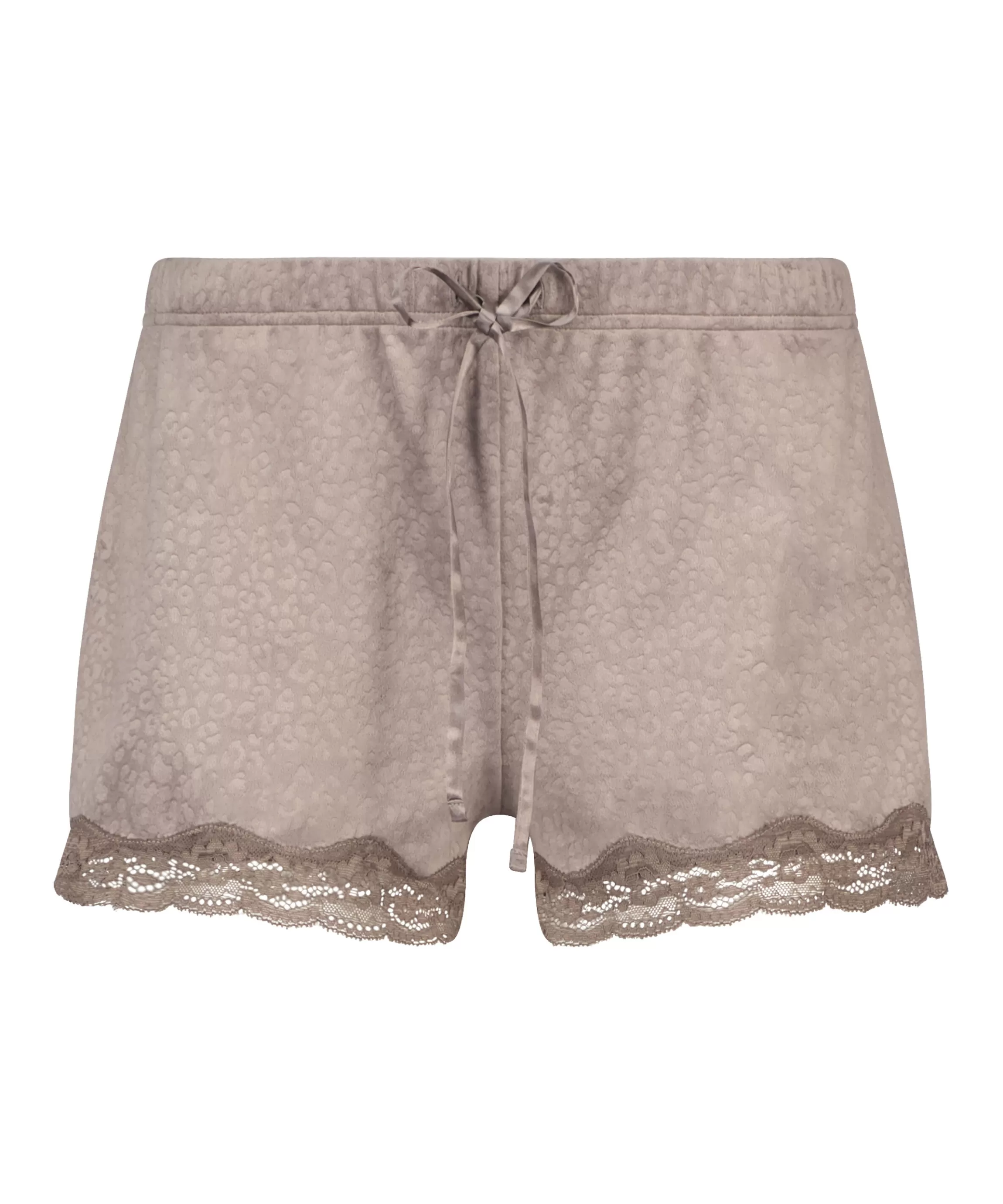 Hunkemöller Pyjama'S*Pyjama Short Velours Bruin