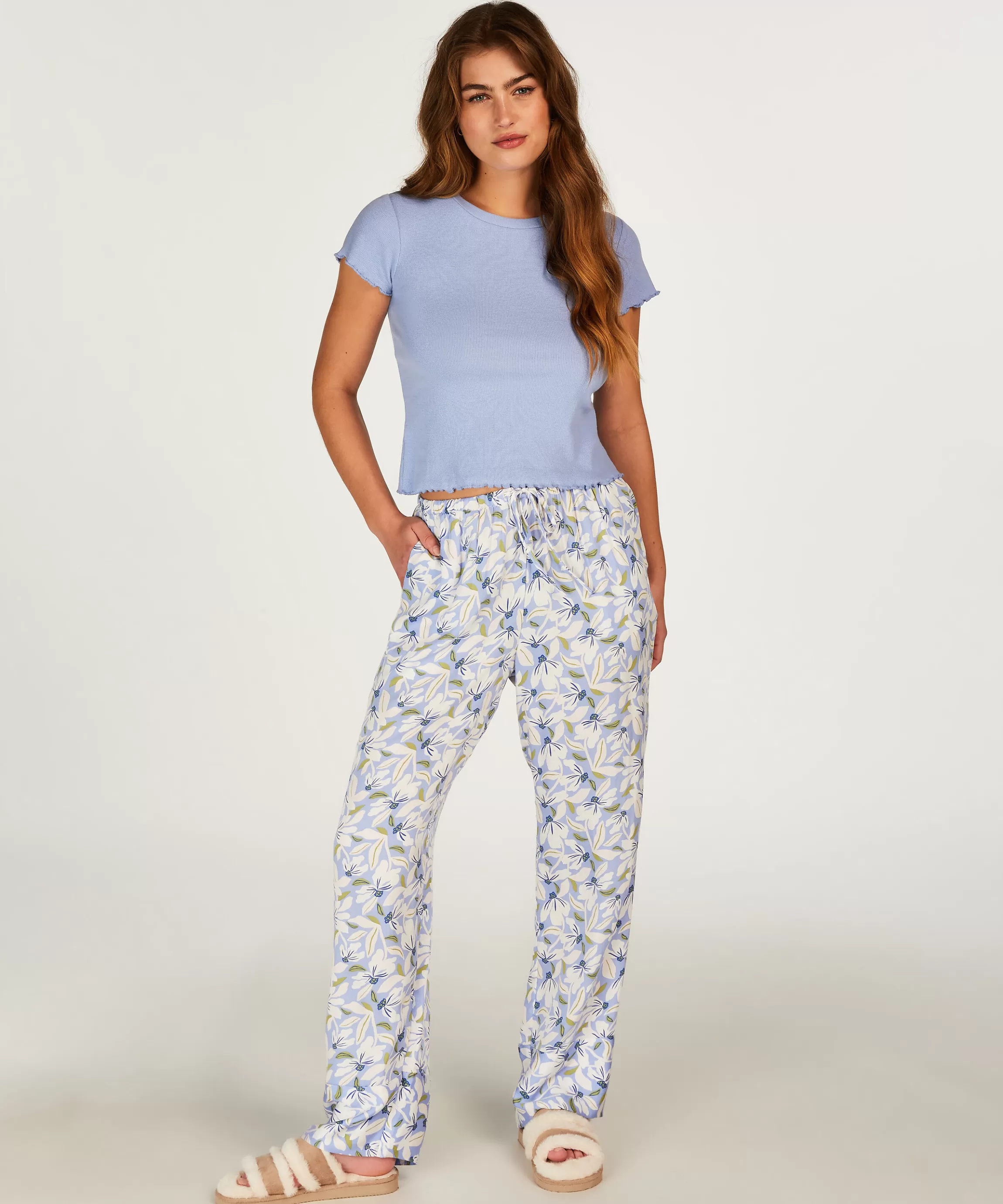 Hunkemöller Pyjama'S*Pyjamabroek Woven Springbreakers Wit